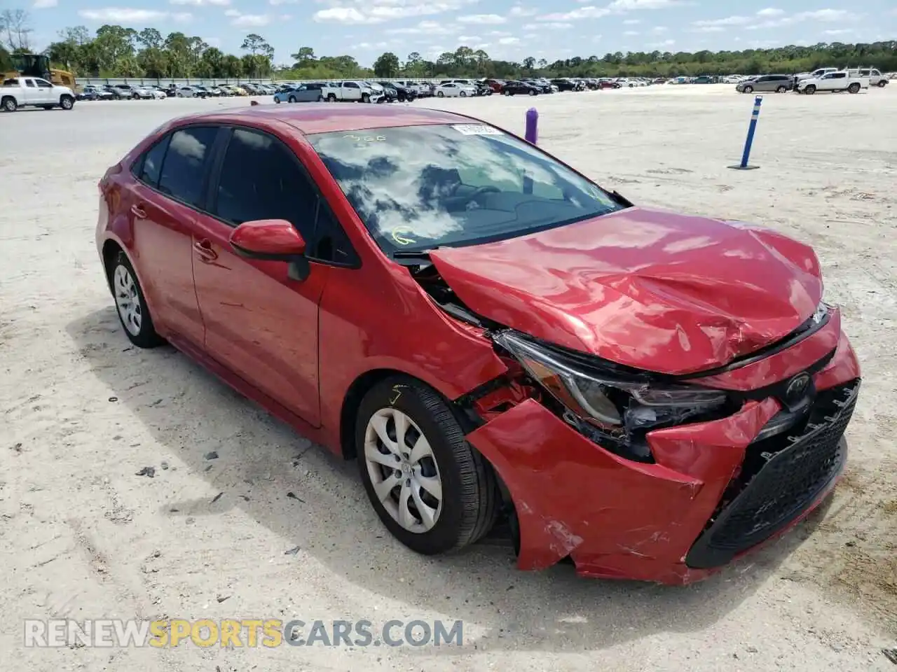 1 Photograph of a damaged car JTDEPMAE0MJ187565 TOYOTA COROLLA 2021