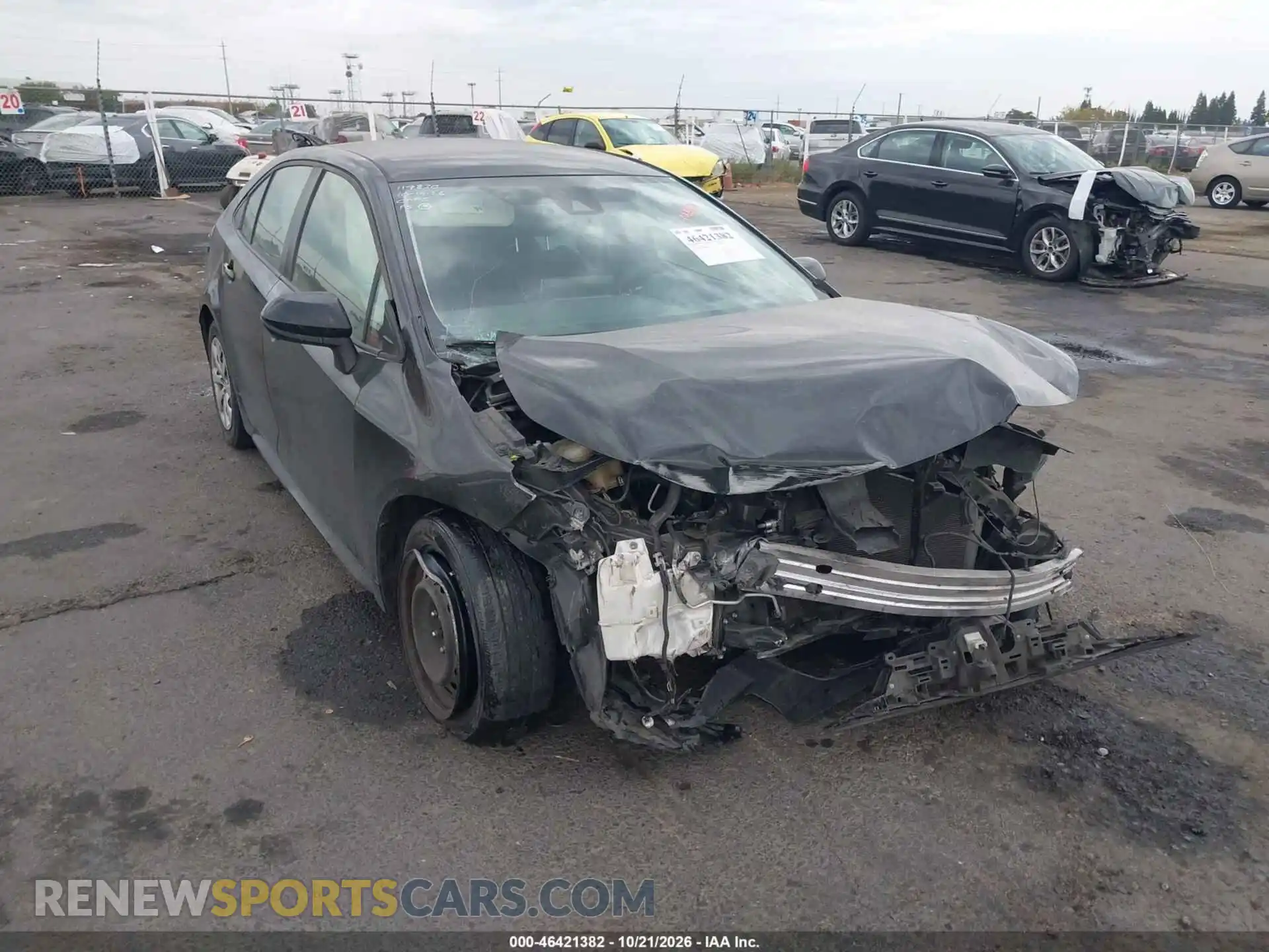 1 Photograph of a damaged car JTDEPMAE0MJ187792 TOYOTA COROLLA 2021