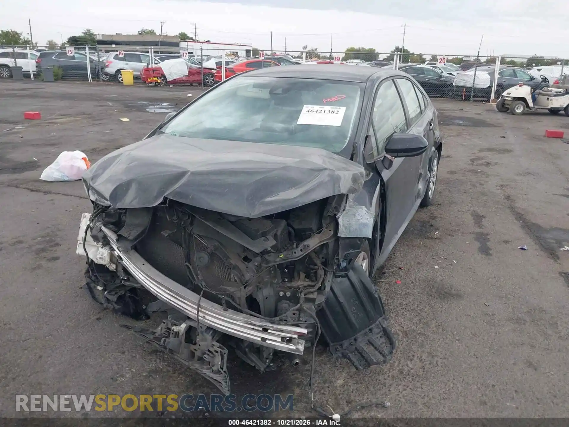 2 Photograph of a damaged car JTDEPMAE0MJ187792 TOYOTA COROLLA 2021