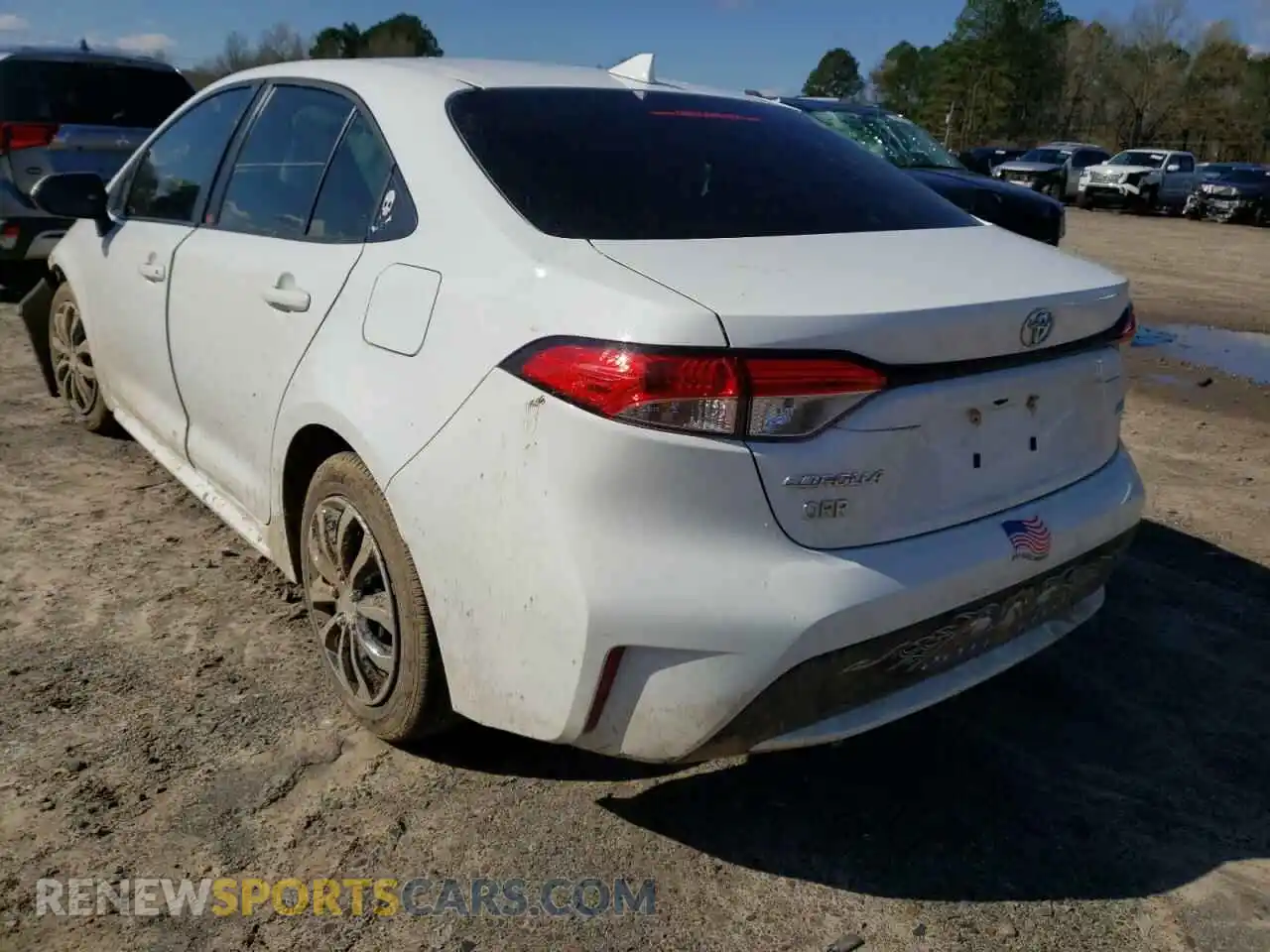3 Photograph of a damaged car JTDEPMAE1MJ123793 TOYOTA COROLLA 2021