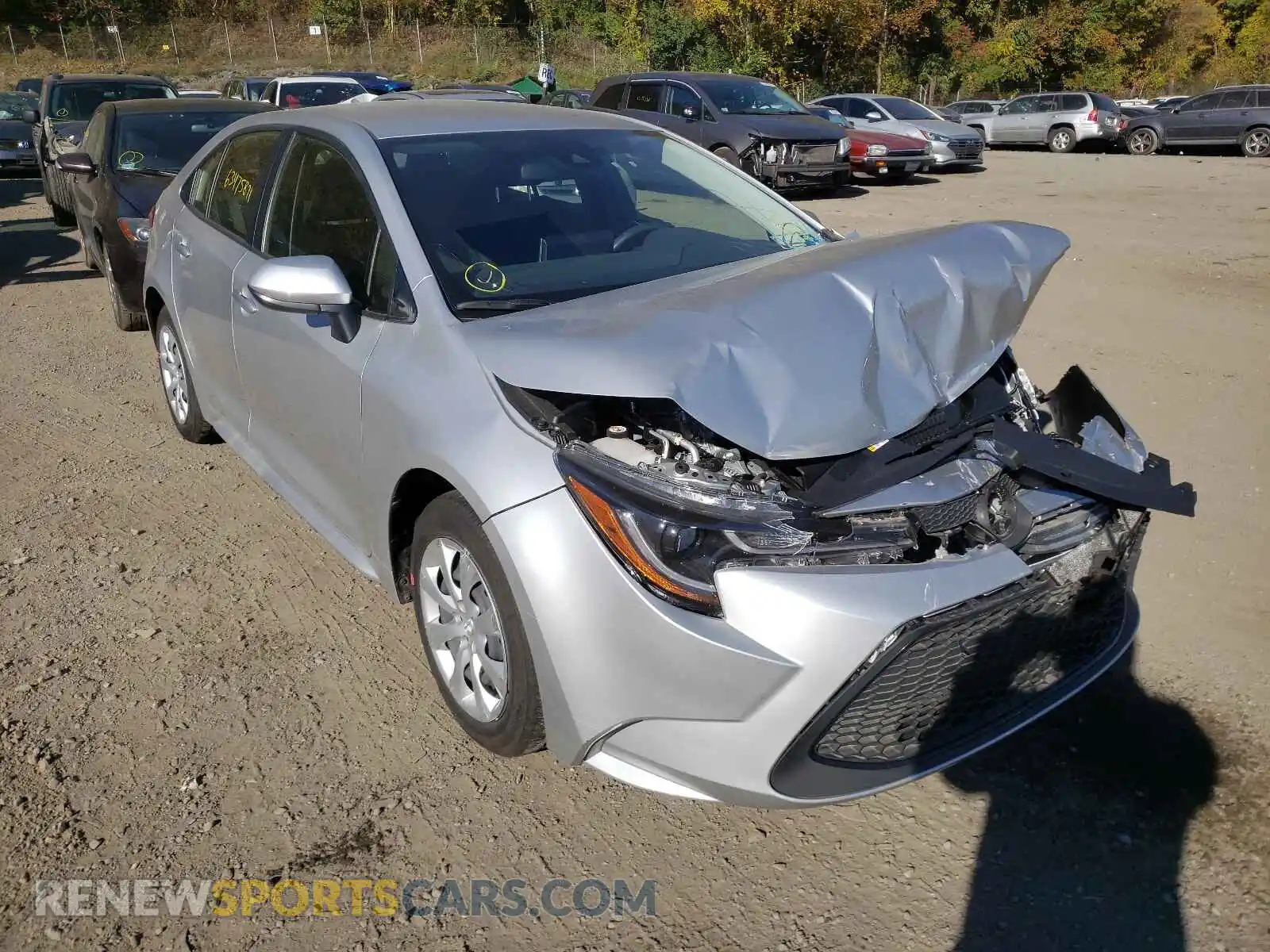 1 Photograph of a damaged car JTDEPMAE1MJ135362 TOYOTA COROLLA 2021
