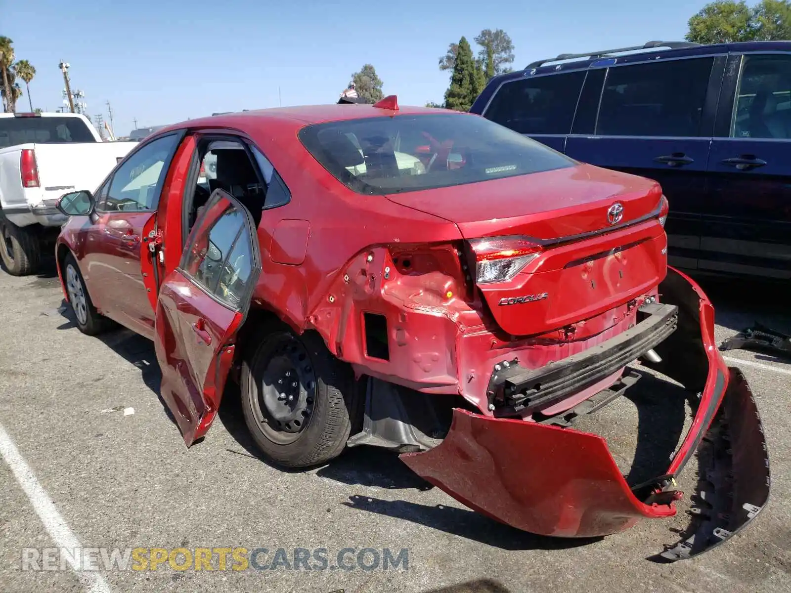 3 fotografías del automóvil dañado JTDEPMAE1MJ136088 TOYOTA COROLLA 2021