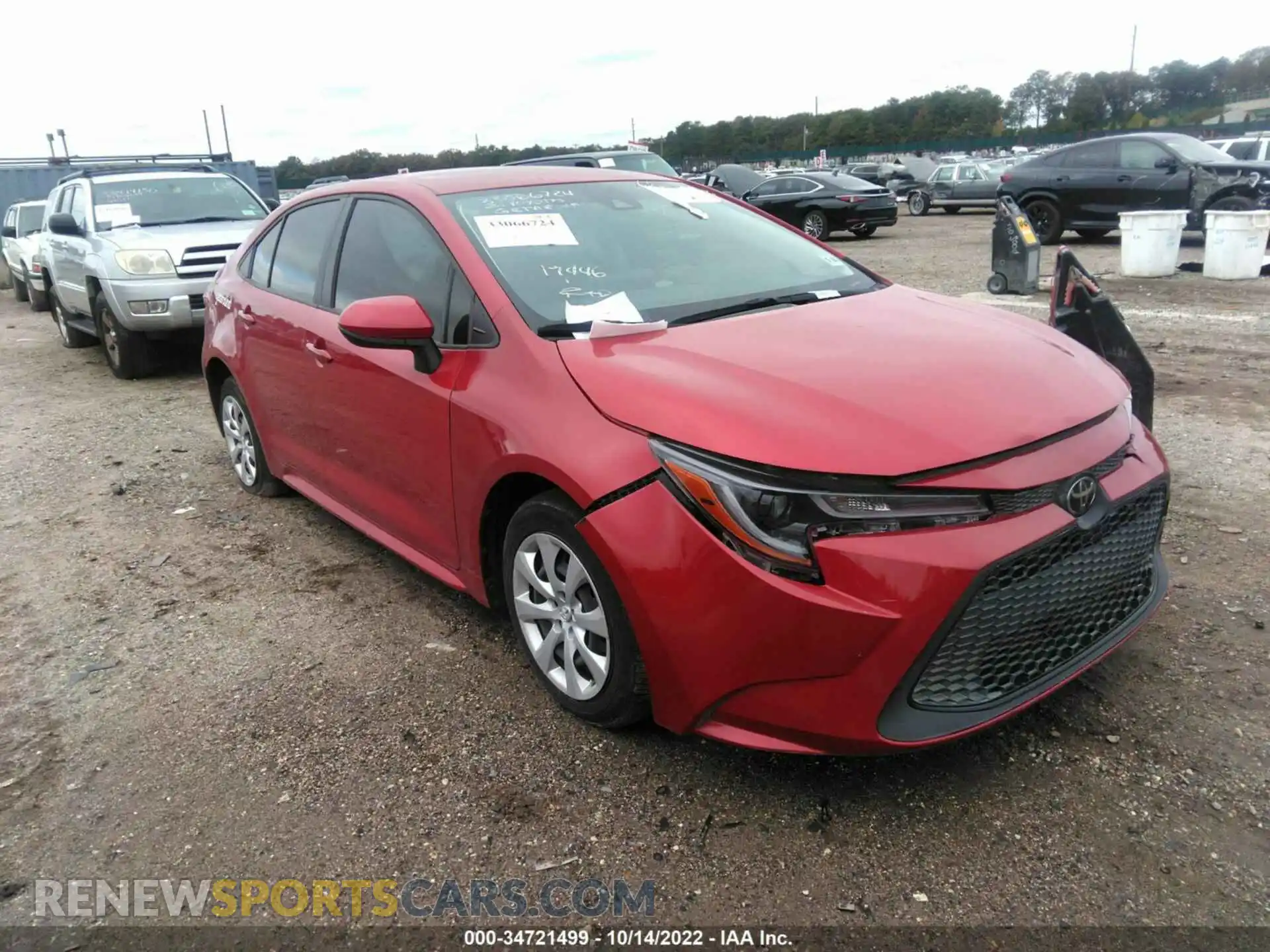 1 Photograph of a damaged car JTDEPMAE1MJ136768 TOYOTA COROLLA 2021
