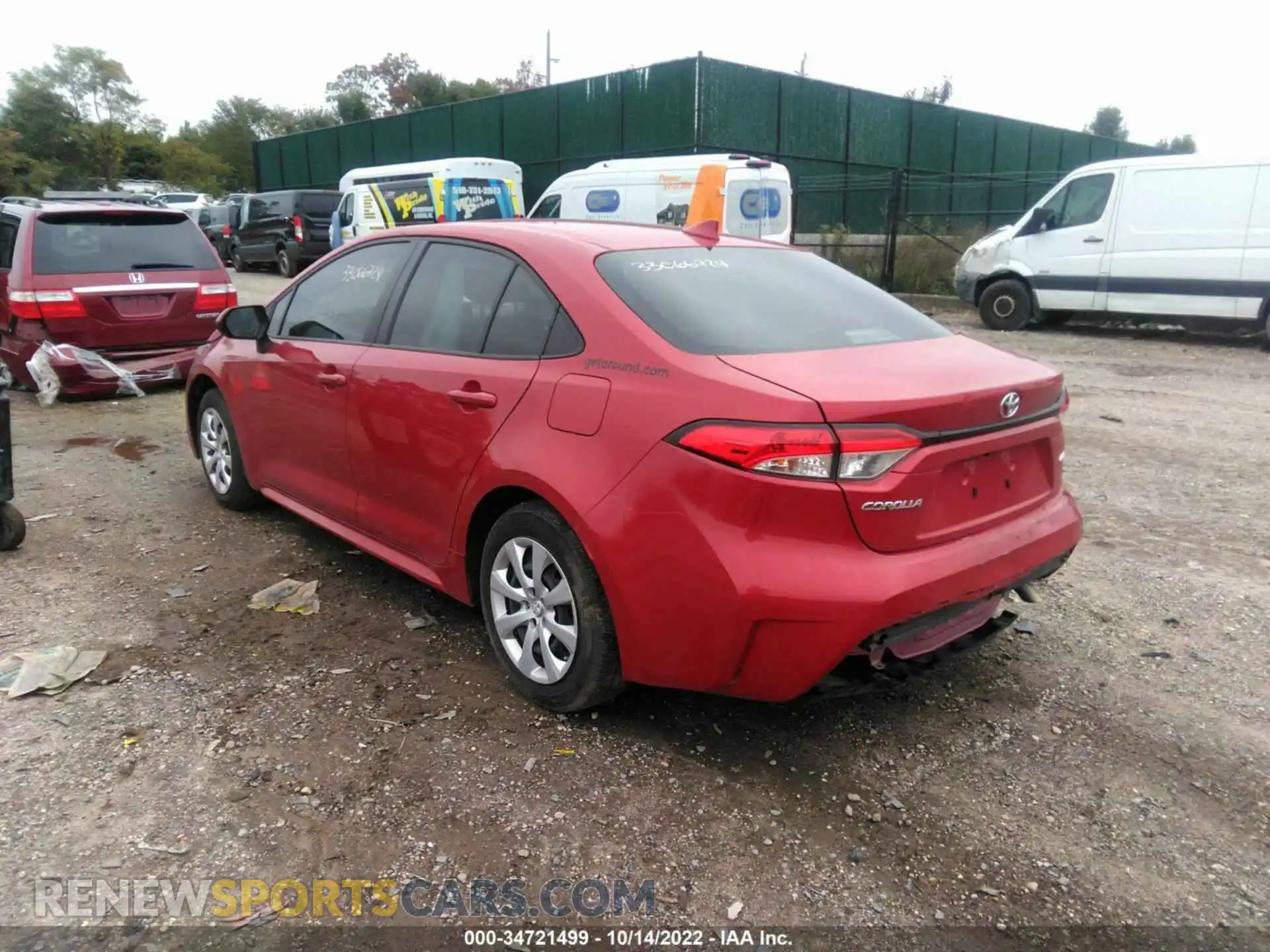 3 Photograph of a damaged car JTDEPMAE1MJ136768 TOYOTA COROLLA 2021