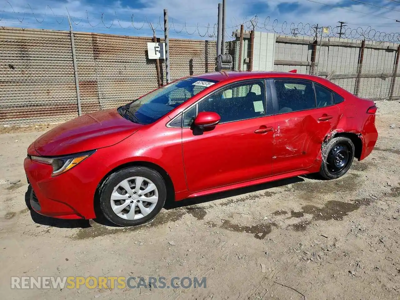 1 Photograph of a damaged car JTDEPMAE1MJ141386 TOYOTA COROLLA 2021