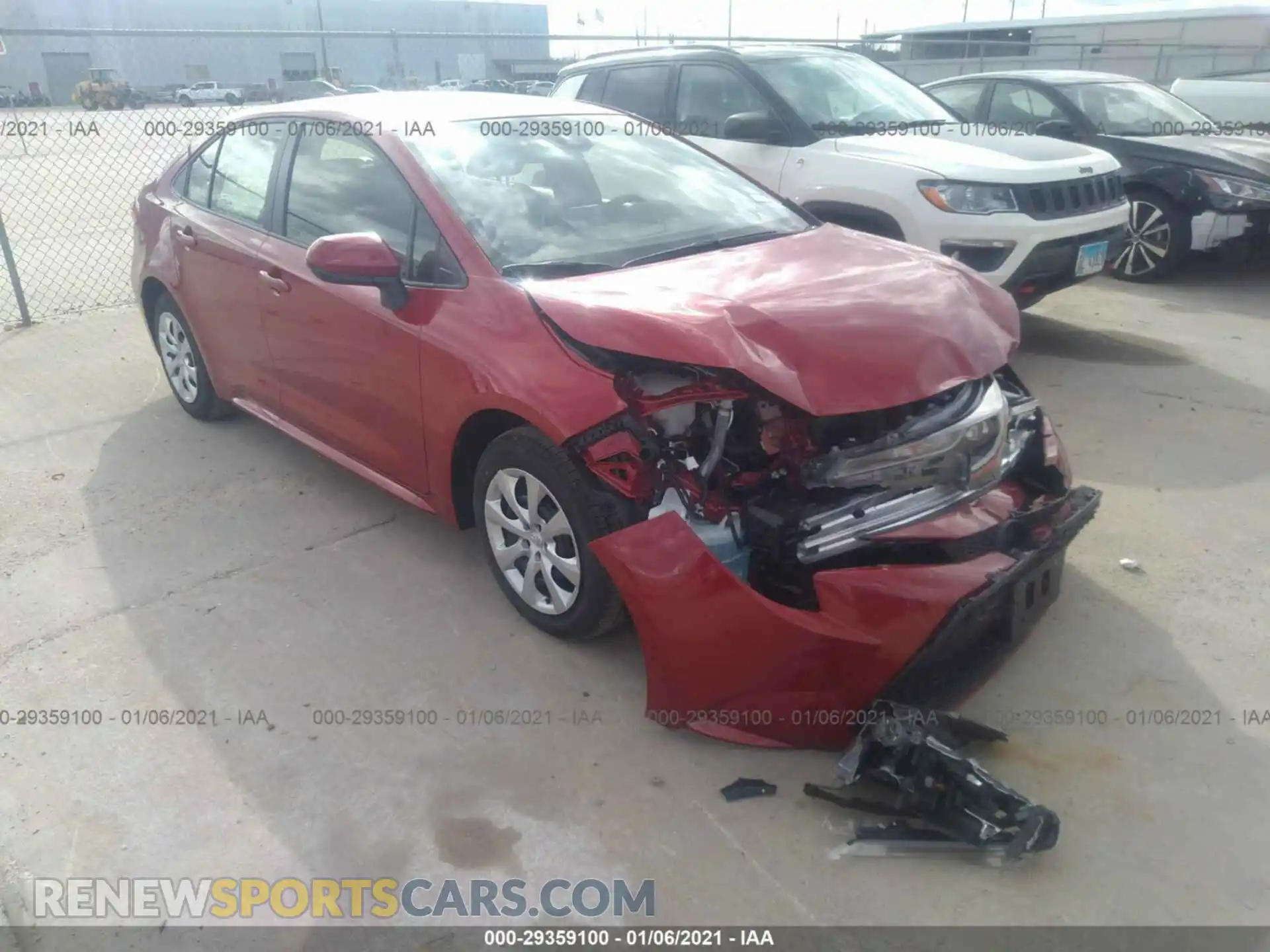1 Photograph of a damaged car JTDEPMAE1MJ148659 TOYOTA COROLLA 2021