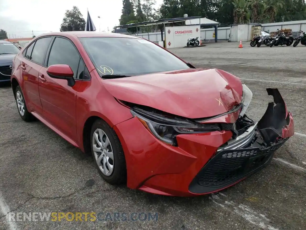 1 Photograph of a damaged car JTDEPMAE1MJ154896 TOYOTA COROLLA 2021