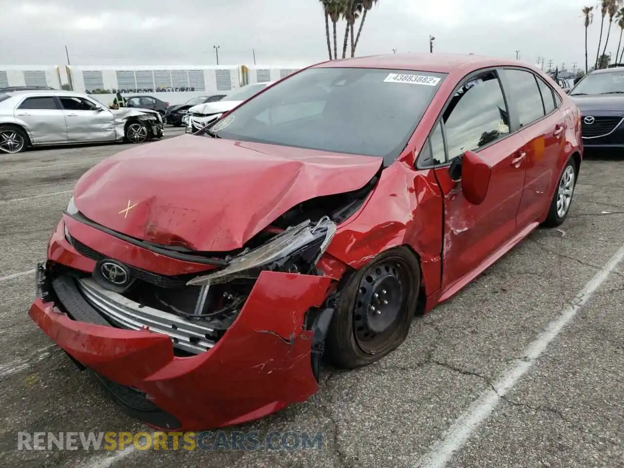 2 Photograph of a damaged car JTDEPMAE1MJ154896 TOYOTA COROLLA 2021