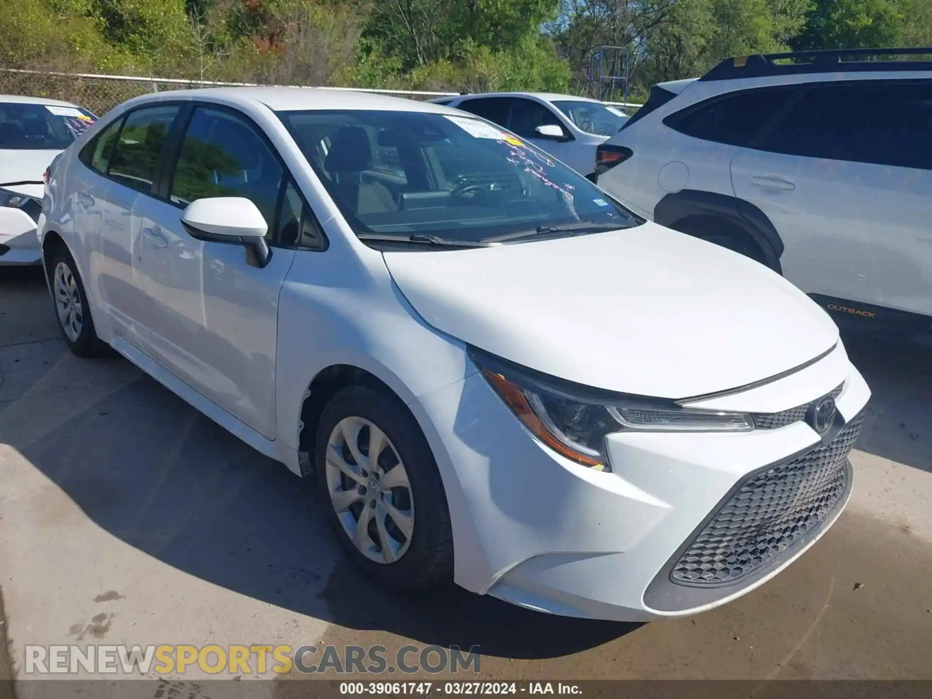 1 Photograph of a damaged car JTDEPMAE1MJ155692 TOYOTA COROLLA 2021