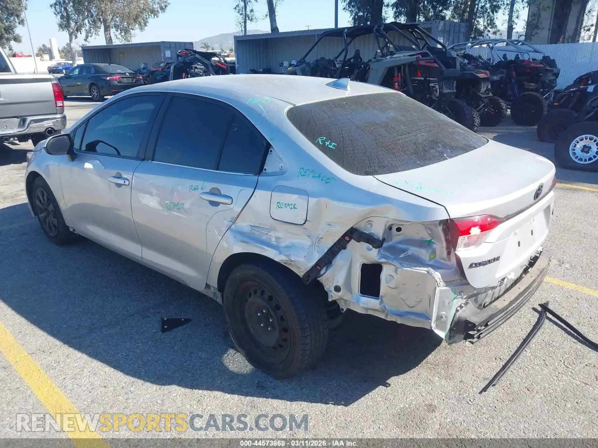 3 Photograph of a damaged car JTDEPMAE1MJ160584 TOYOTA COROLLA 2021