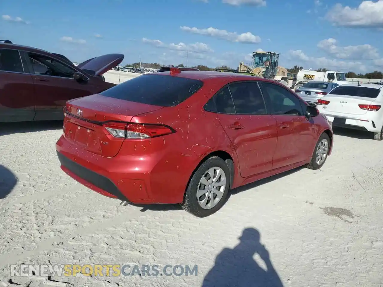 3 fotografías del automóvil dañado JTDEPMAE1MJ166143 TOYOTA COROLLA 2021
