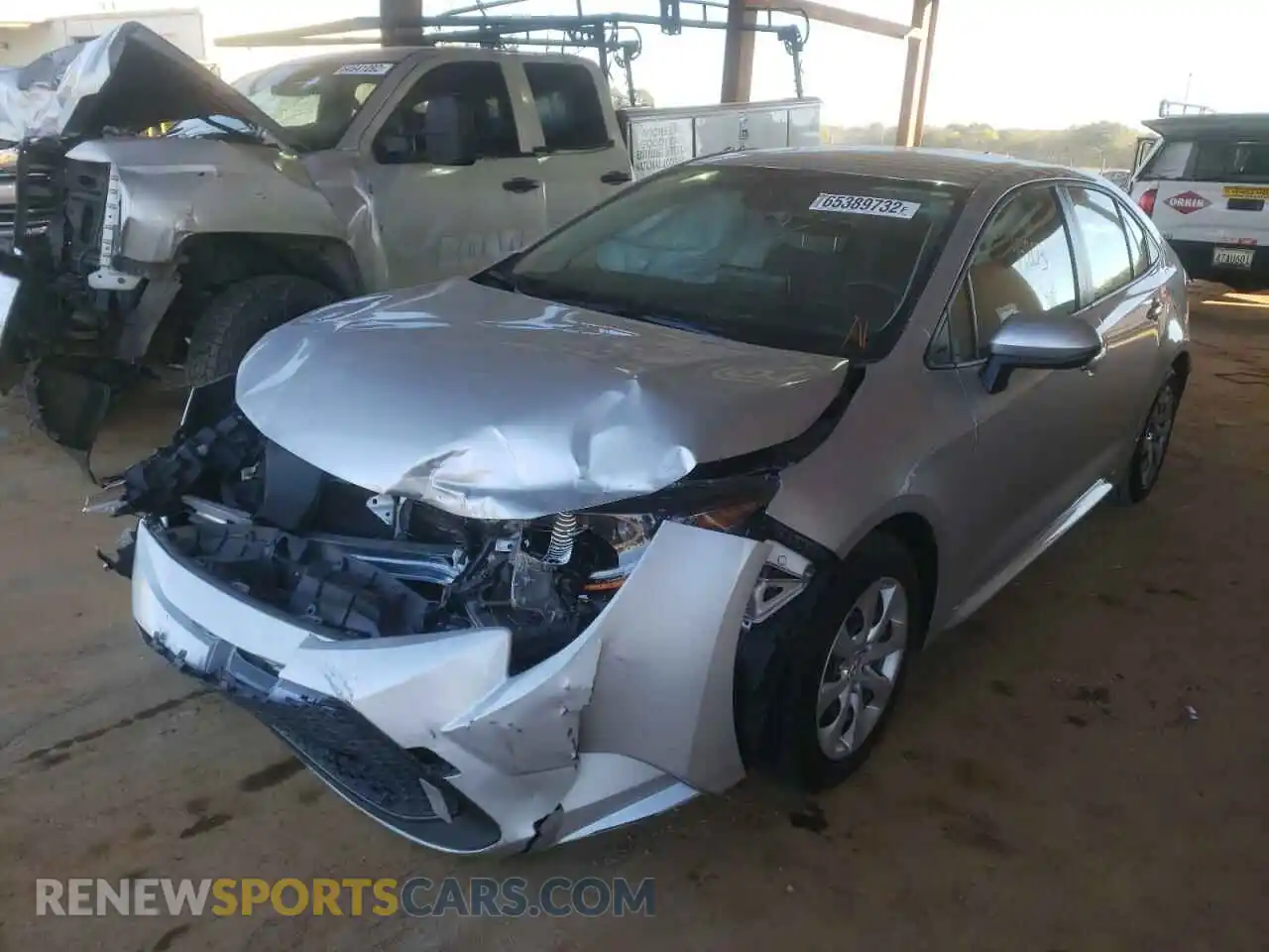 2 Photograph of a damaged car JTDEPMAE1MJ167051 TOYOTA COROLLA 2021