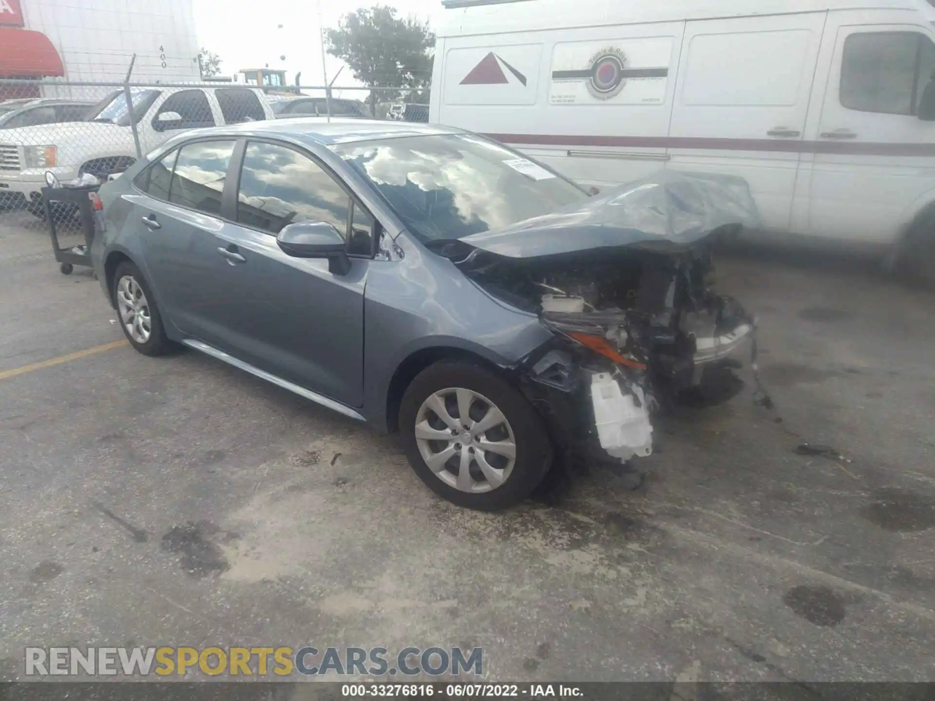 1 Photograph of a damaged car JTDEPMAE1MJ167874 TOYOTA COROLLA 2021