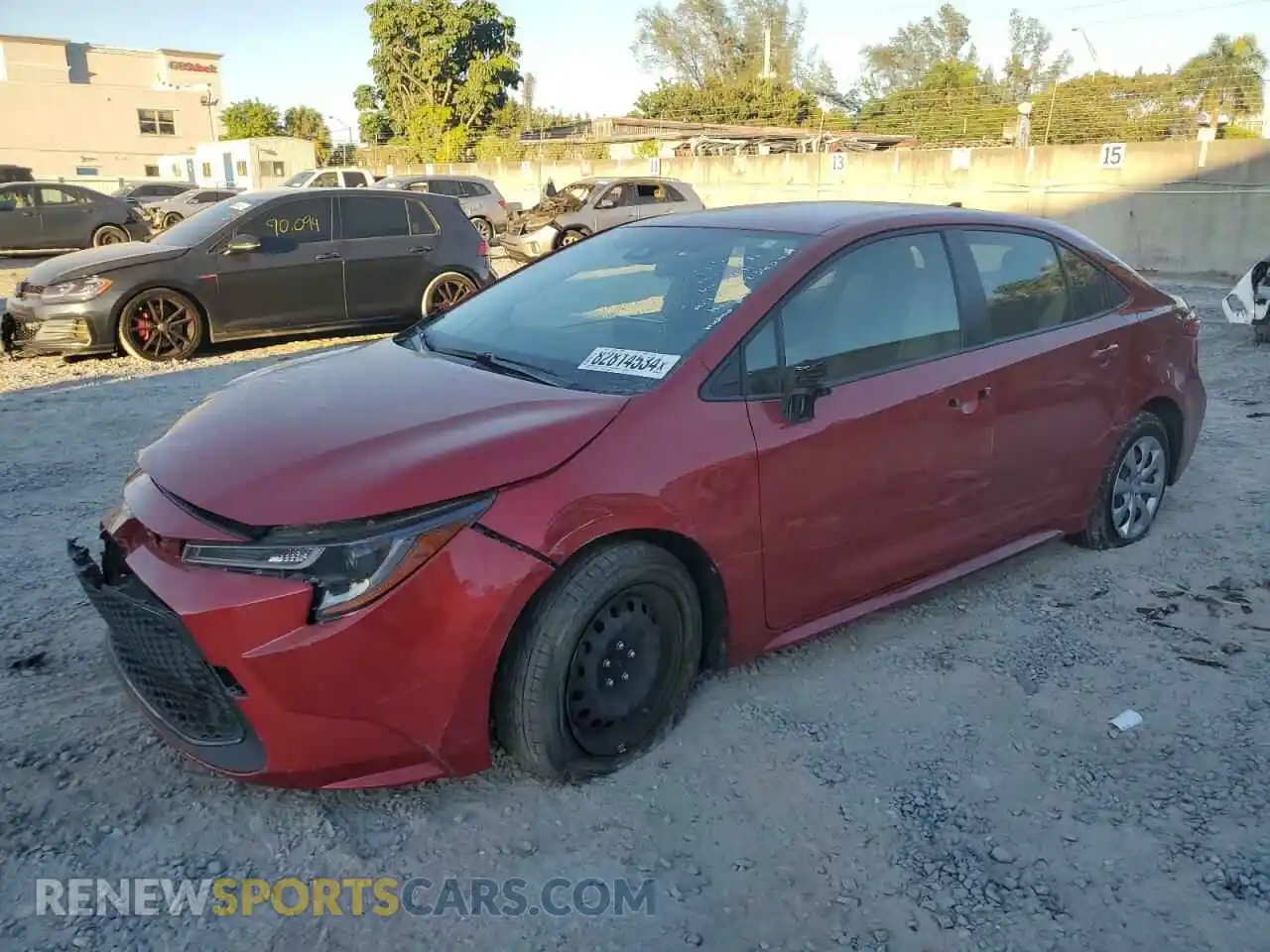 1 Photograph of a damaged car JTDEPMAE1MJ178471 TOYOTA COROLLA 2021