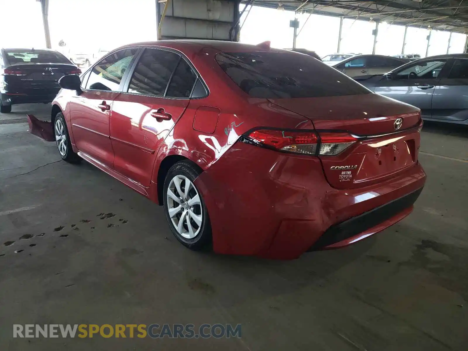 3 Photograph of a damaged car JTDEPMAE2MJ124063 TOYOTA COROLLA 2021