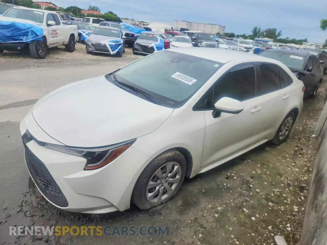 1 Photograph of a damaged car JTDEPMAE2MJ124953 TOYOTA COROLLA 2021