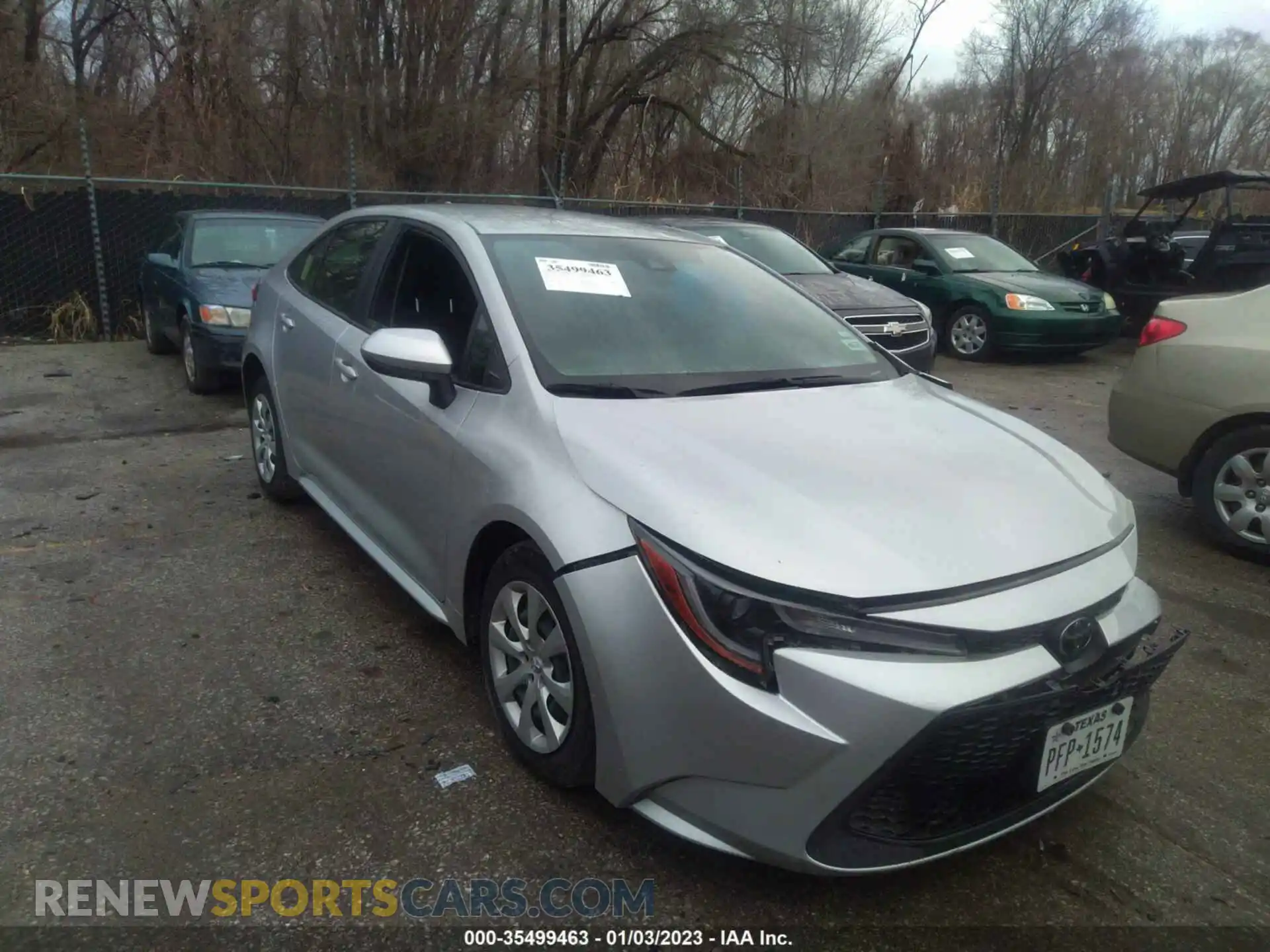 1 Photograph of a damaged car JTDEPMAE2MJ145866 TOYOTA COROLLA 2021
