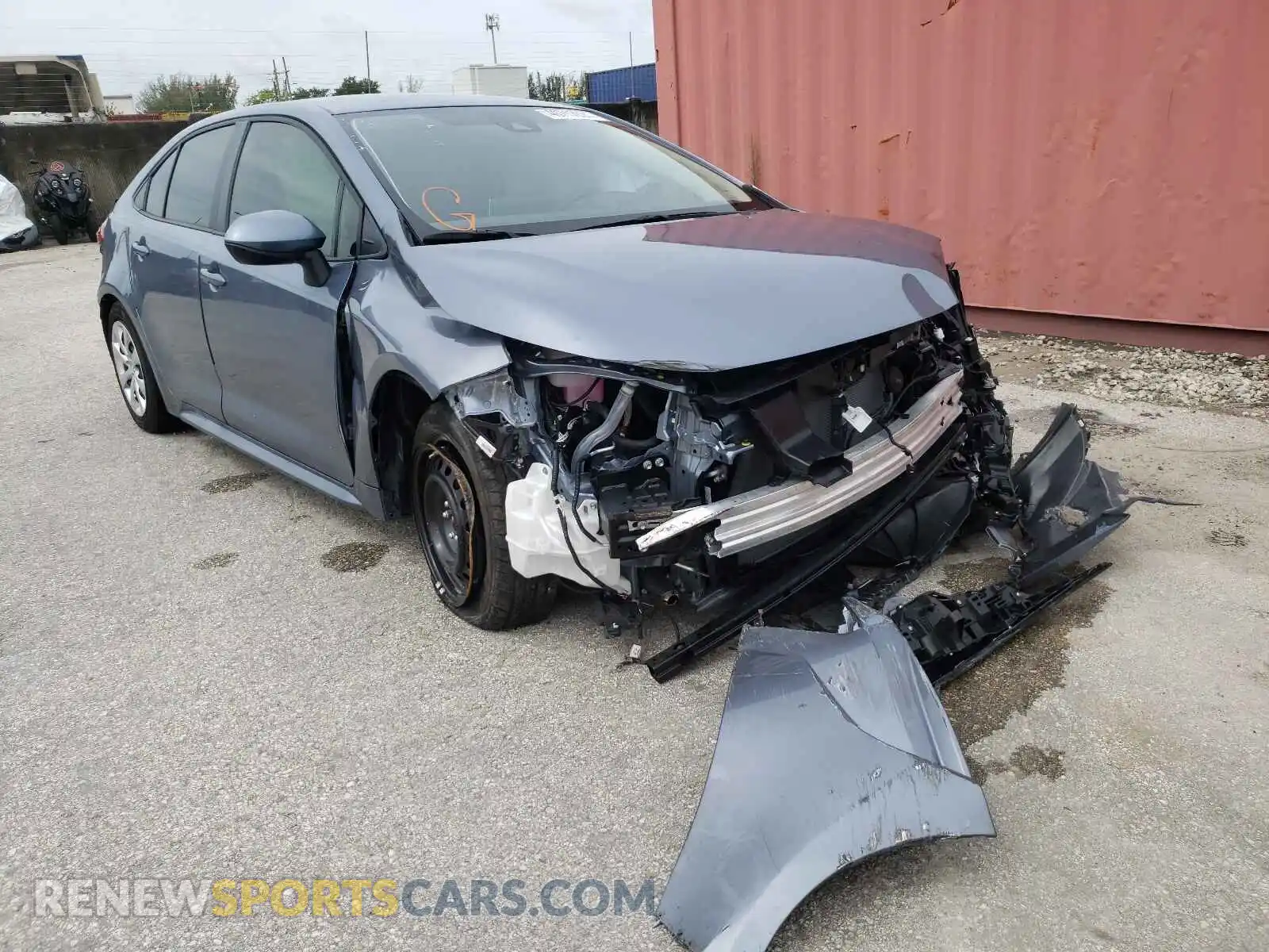 1 Photograph of a damaged car JTDEPMAE2MJ146094 TOYOTA COROLLA 2021