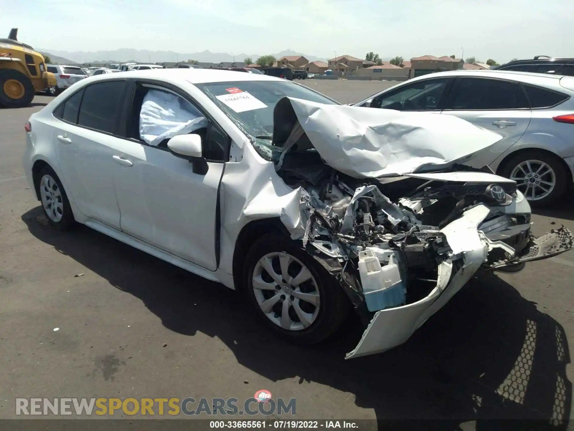 1 Photograph of a damaged car JTDEPMAE2MJ147908 TOYOTA COROLLA 2021