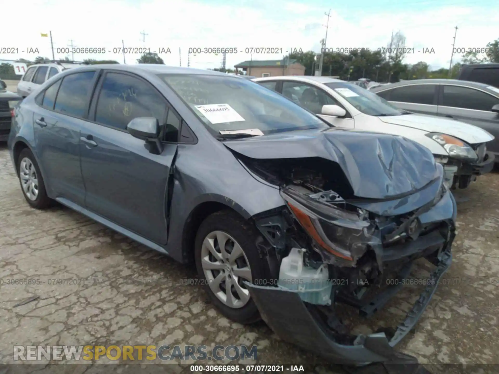 1 Photograph of a damaged car JTDEPMAE2MJ149996 TOYOTA COROLLA 2021
