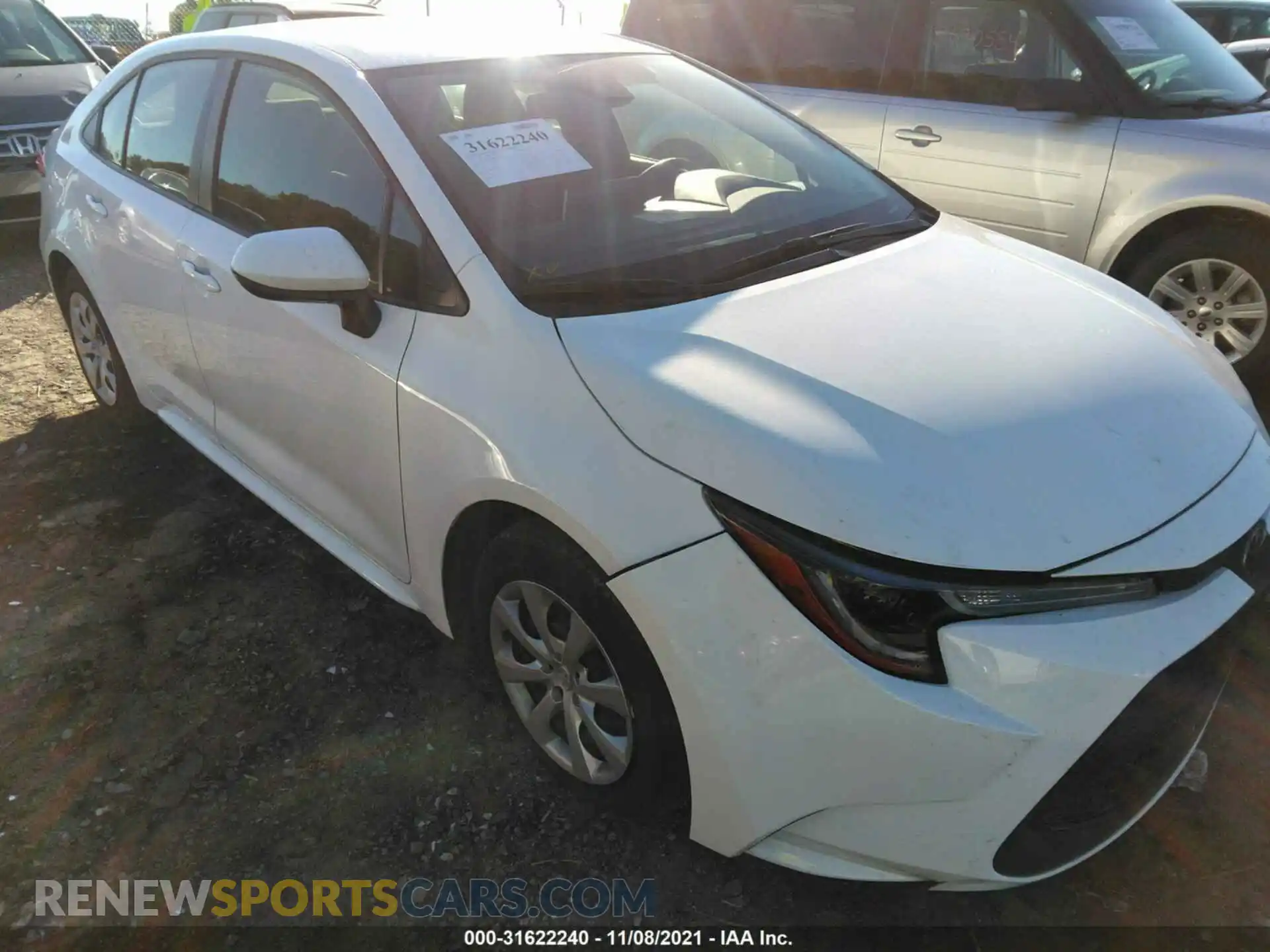 1 Photograph of a damaged car JTDEPMAE2MJ153224 TOYOTA COROLLA 2021