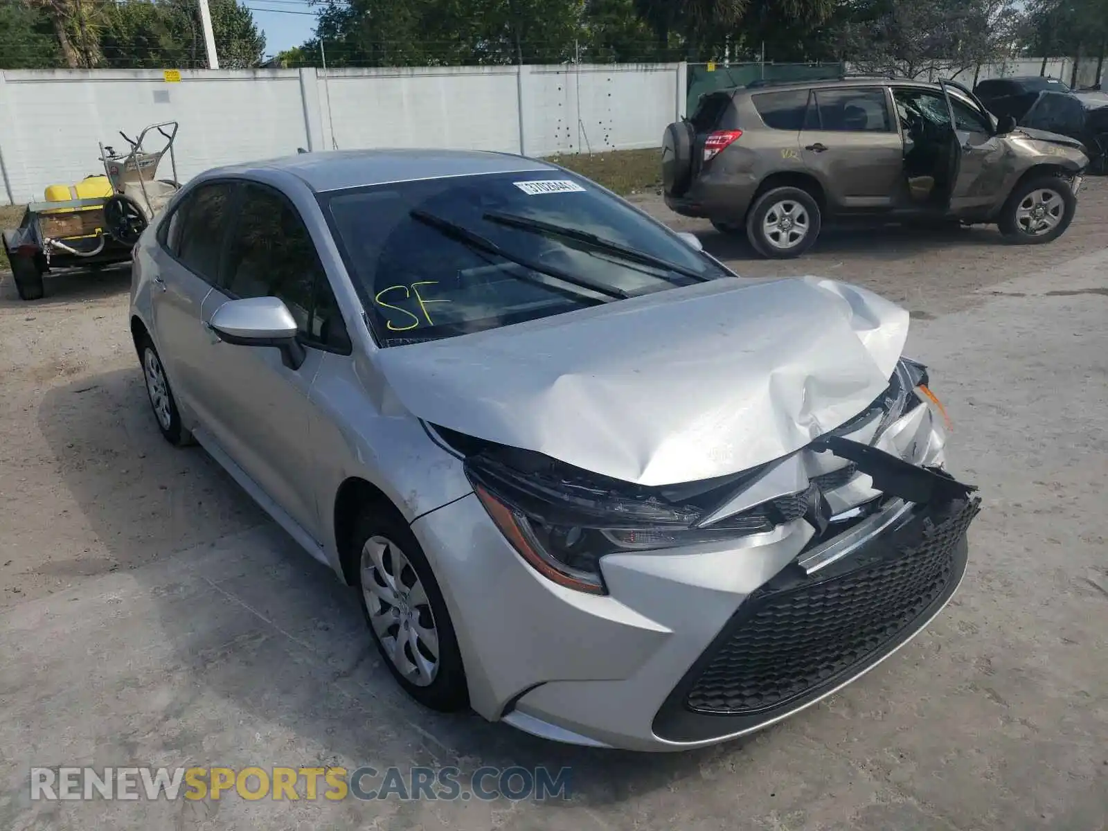 1 Photograph of a damaged car JTDEPMAE2MJ154602 TOYOTA COROLLA 2021