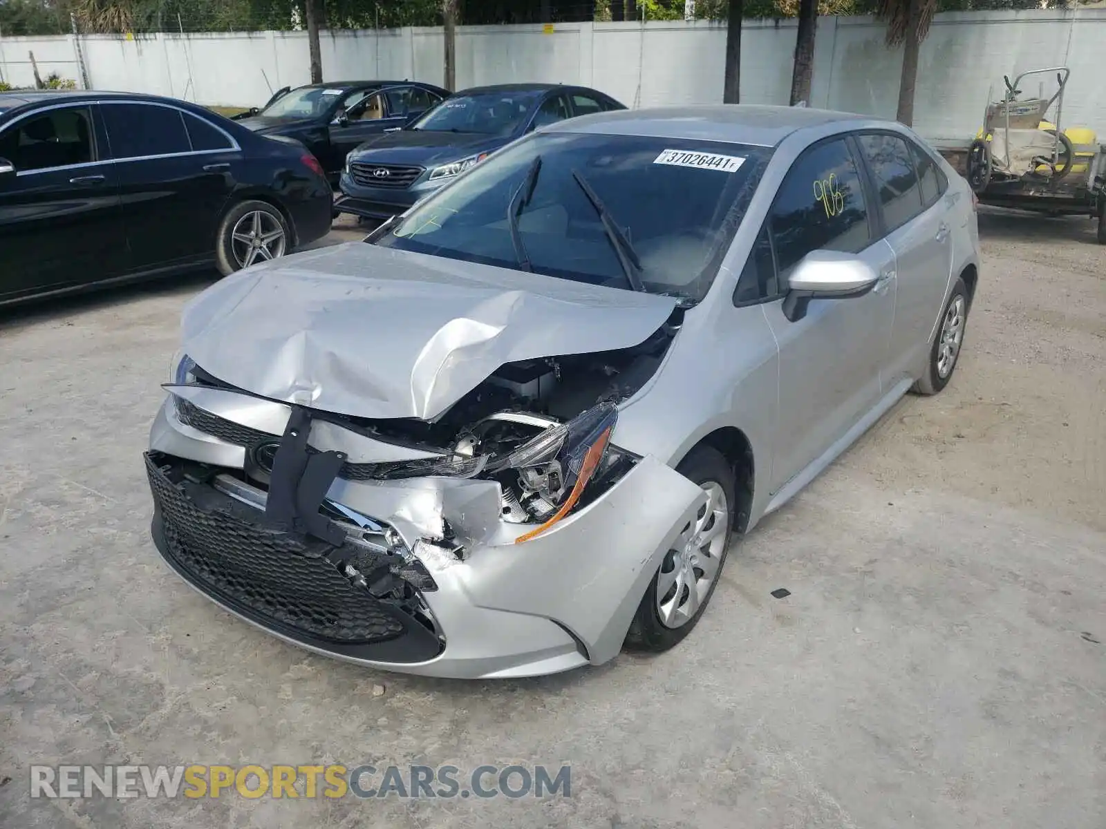 2 Photograph of a damaged car JTDEPMAE2MJ154602 TOYOTA COROLLA 2021