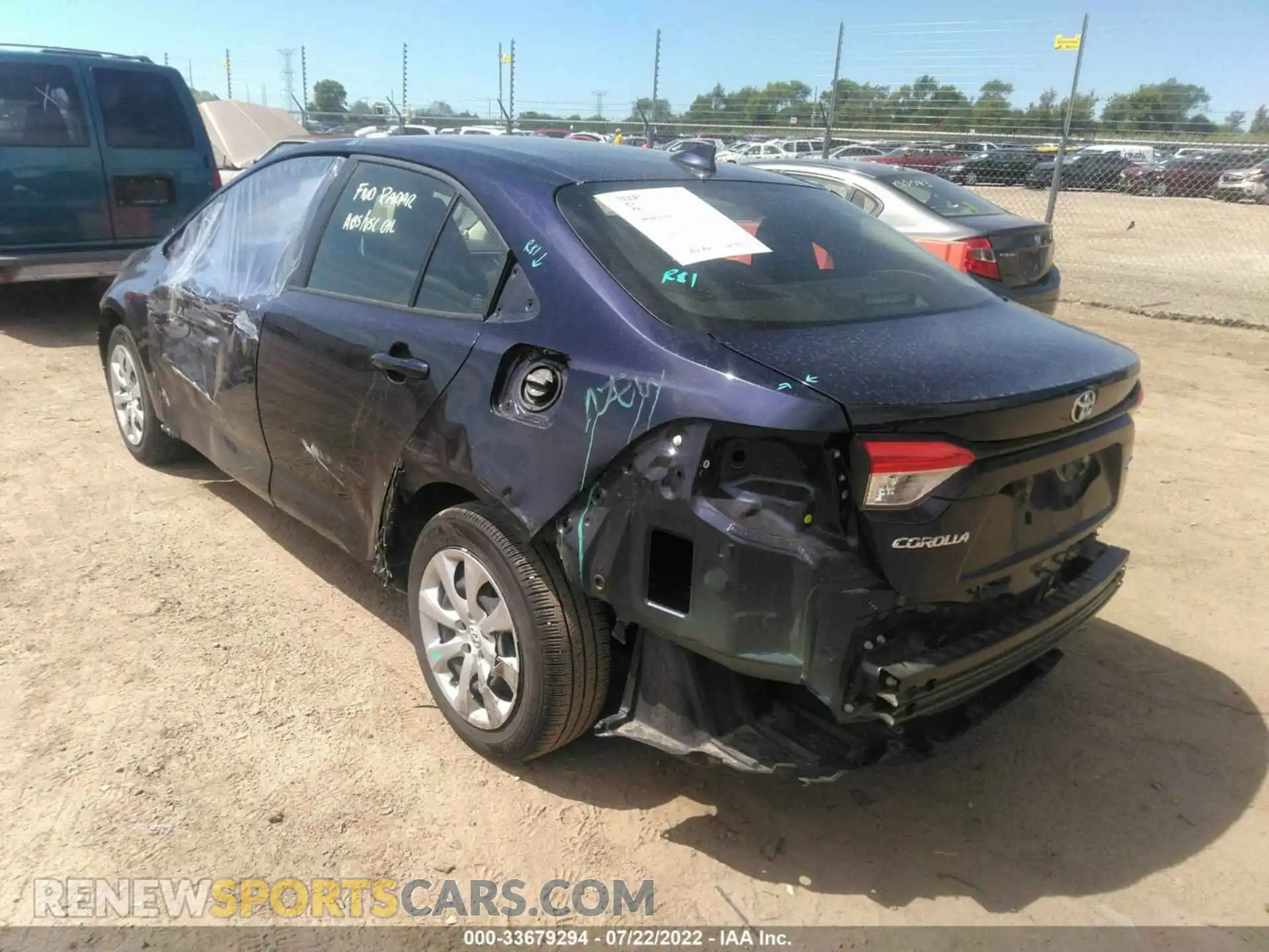 3 Photograph of a damaged car JTDEPMAE2MJ156818 TOYOTA COROLLA 2021
