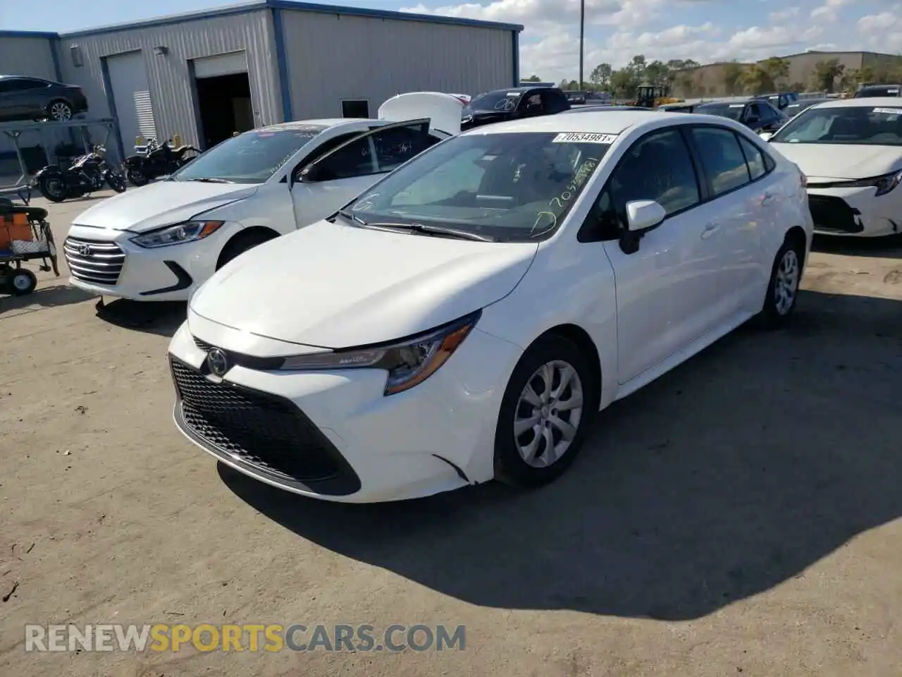 2 fotografías del automóvil dañado JTDEPMAE2MJ166023 TOYOTA COROLLA 2021