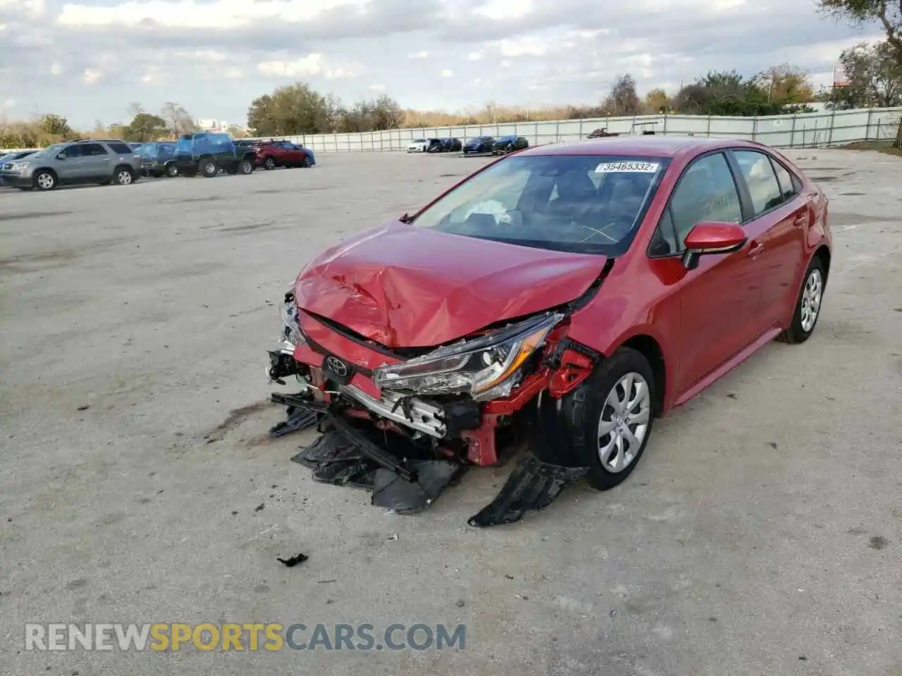 2 Photograph of a damaged car JTDEPMAE2MJ179211 TOYOTA COROLLA 2021