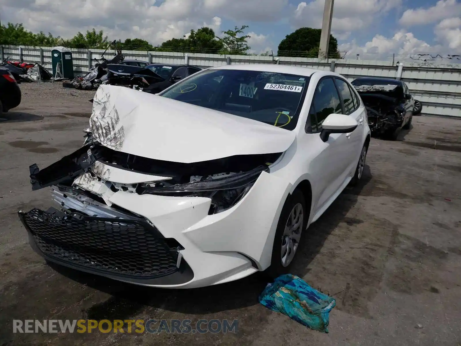 2 fotografías del automóvil dañado JTDEPMAE2MJ180732 TOYOTA COROLLA 2021