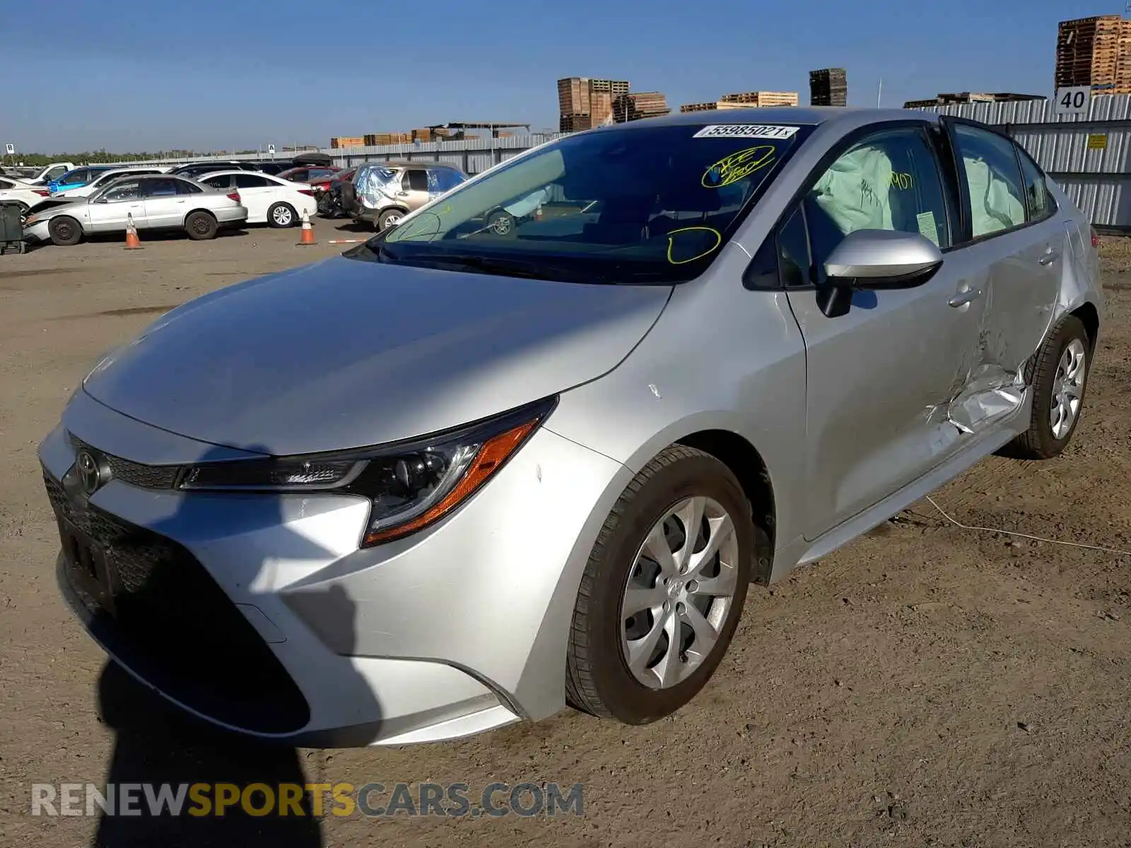 2 Photograph of a damaged car JTDEPMAE2MJ182559 TOYOTA COROLLA 2021