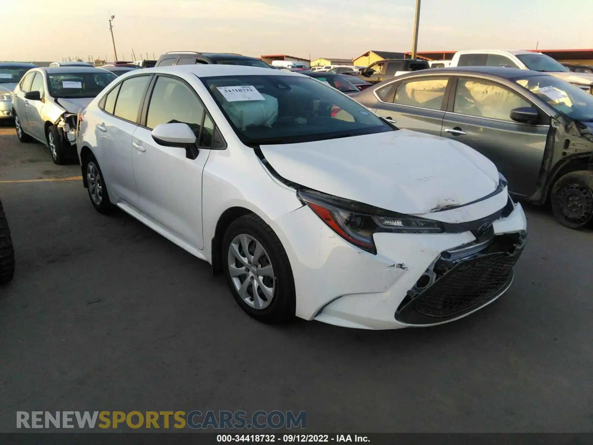 1 Photograph of a damaged car JTDEPMAE2MJ187406 TOYOTA COROLLA 2021