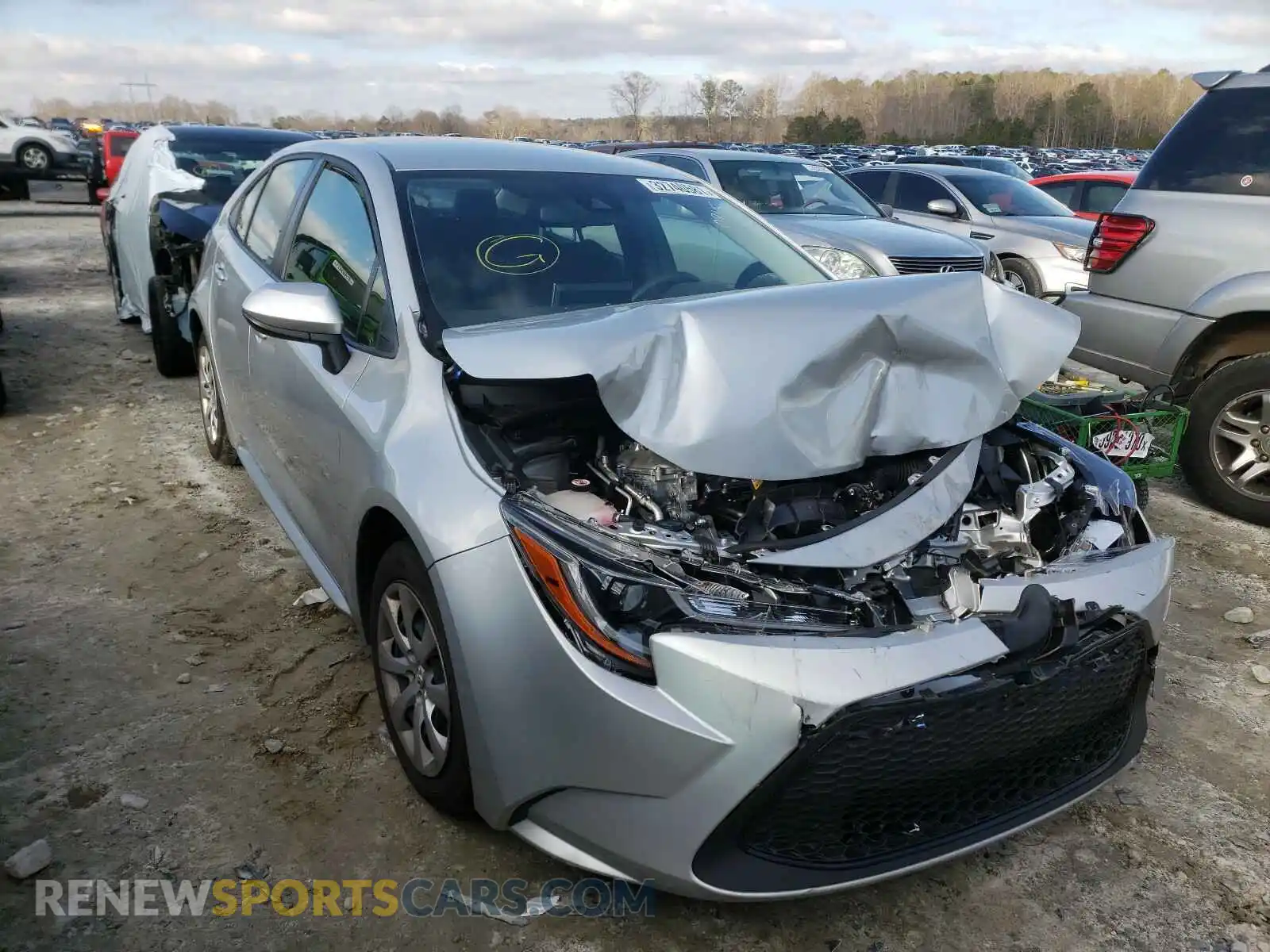 1 Photograph of a damaged car JTDEPMAE3MJ120815 TOYOTA COROLLA 2021