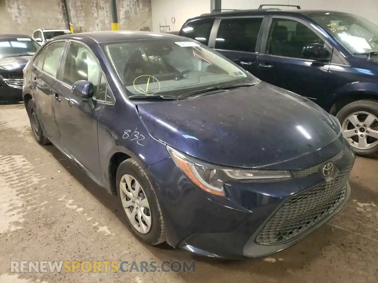 1 Photograph of a damaged car JTDEPMAE3MJ145603 TOYOTA COROLLA 2021