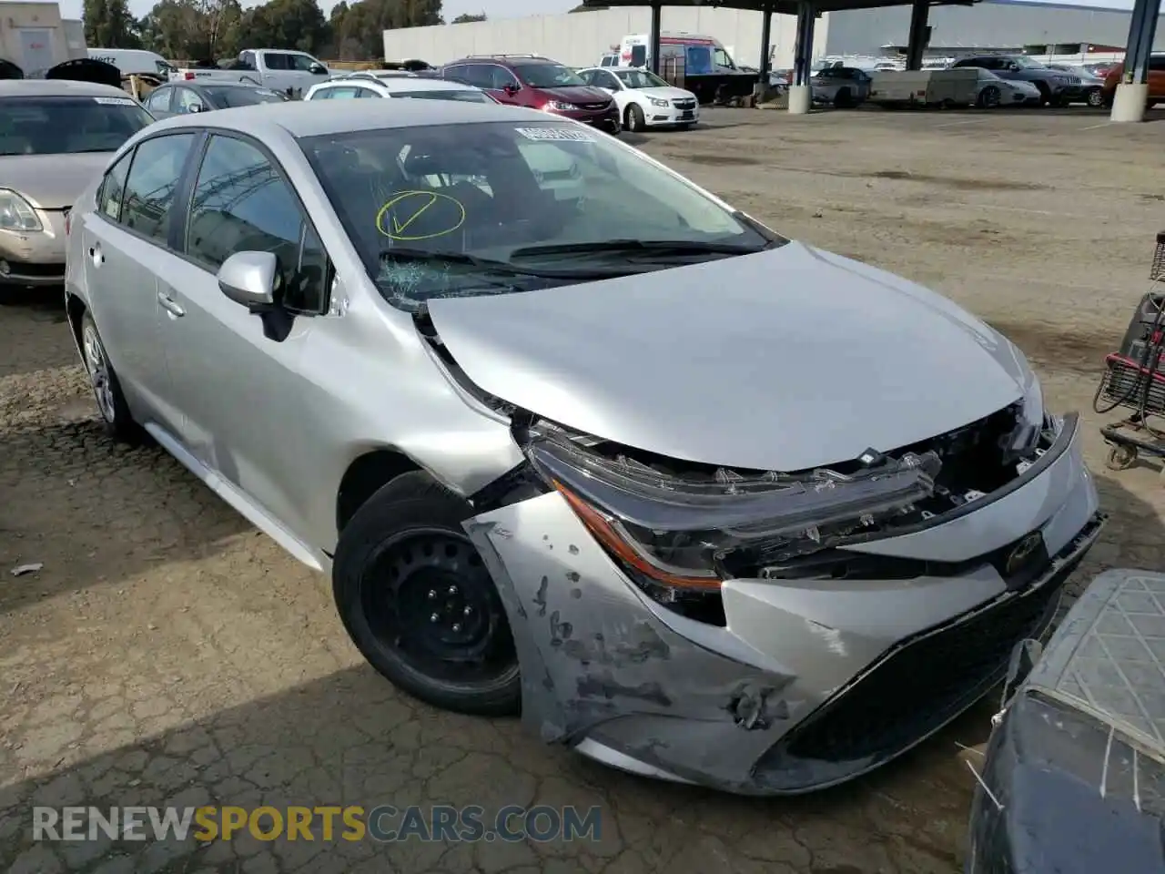 1 Photograph of a damaged car JTDEPMAE3MJ154348 TOYOTA COROLLA 2021