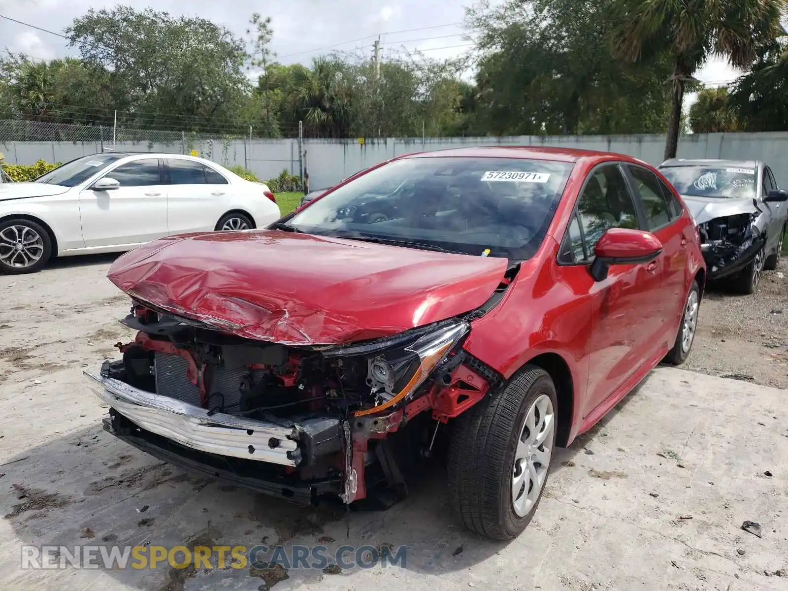 2 Photograph of a damaged car JTDEPMAE3MJ156343 TOYOTA COROLLA 2021