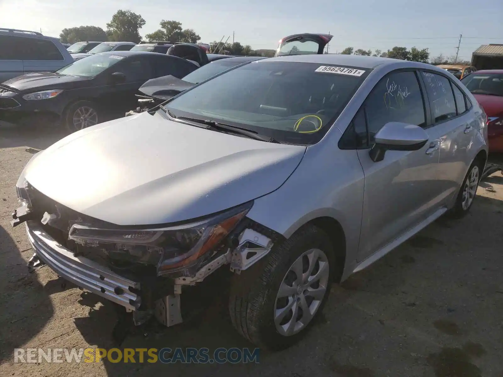 2 Photograph of a damaged car JTDEPMAE4MJ118765 TOYOTA COROLLA 2021