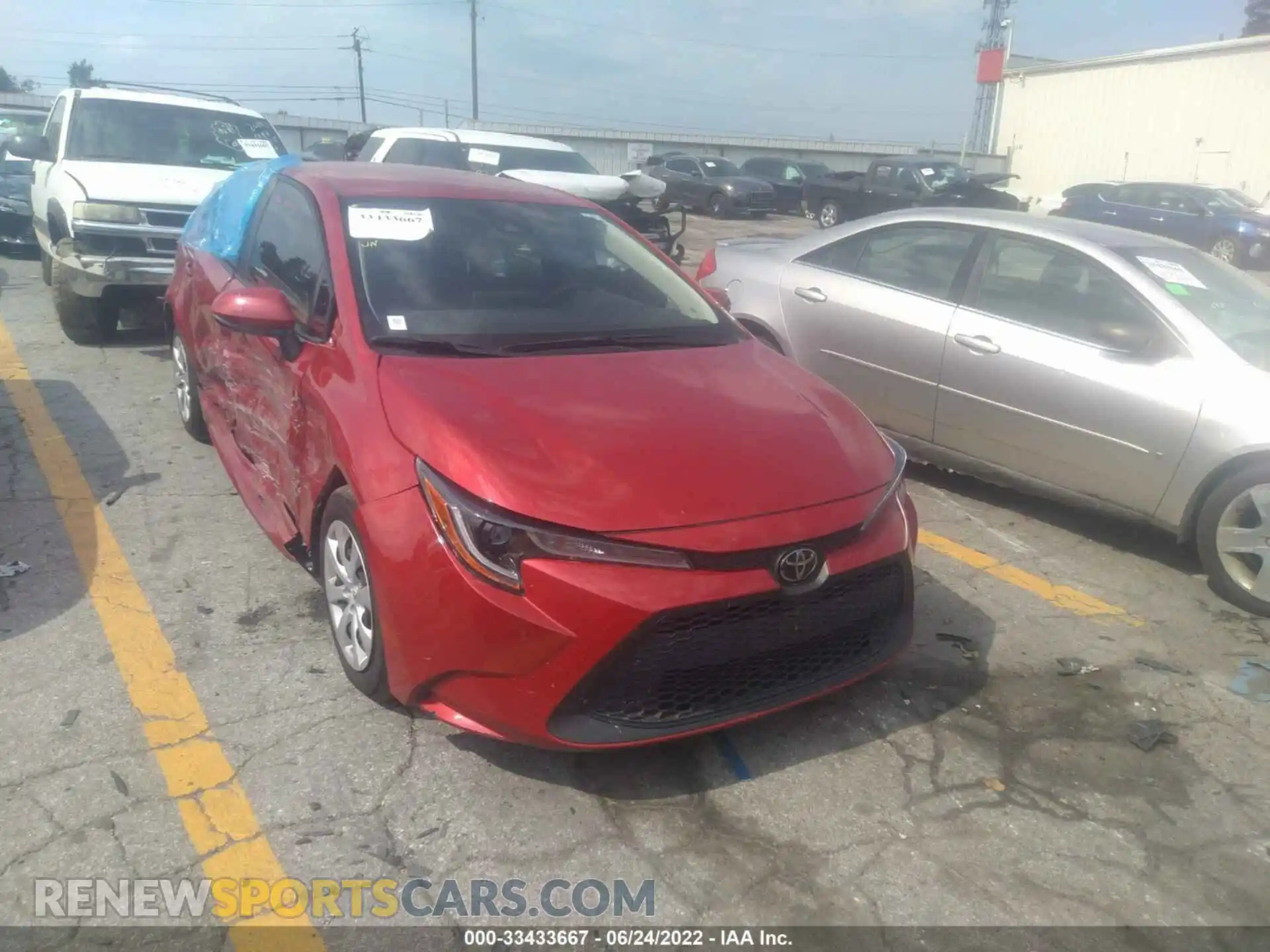 1 Photograph of a damaged car JTDEPMAE4MJ127076 TOYOTA COROLLA 2021