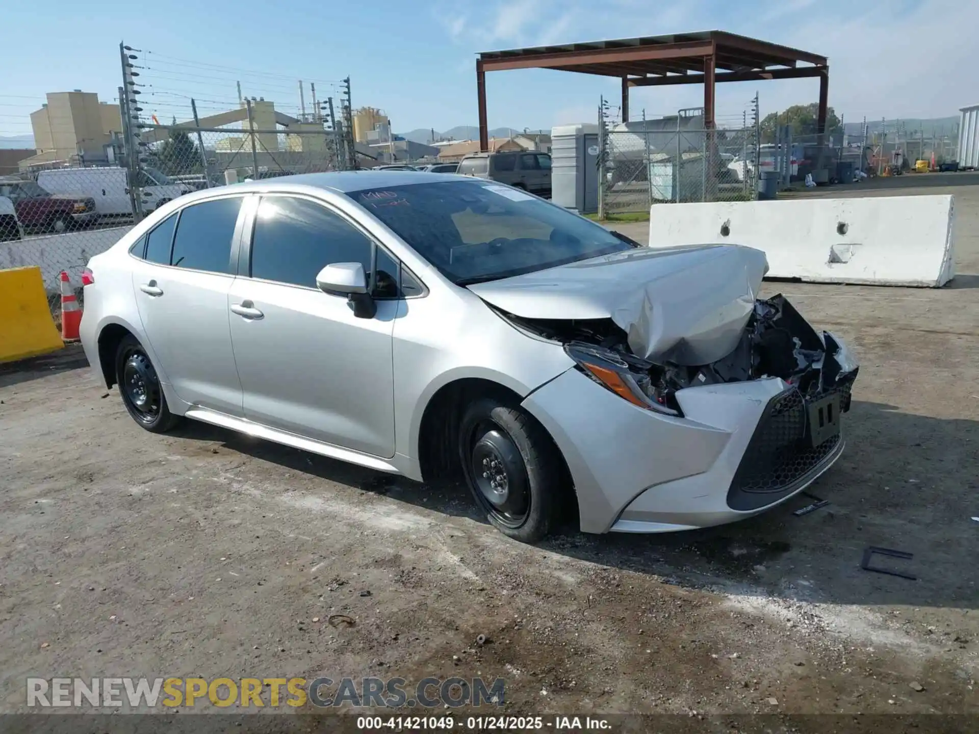 1 Photograph of a damaged car JTDEPMAE4MJ131466 TOYOTA COROLLA 2021