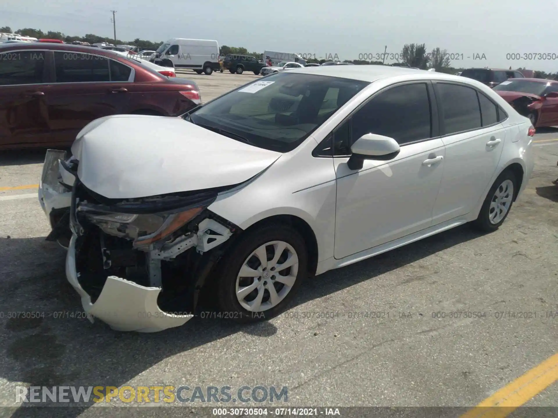 2 Photograph of a damaged car JTDEPMAE4MJ152544 TOYOTA COROLLA 2021
