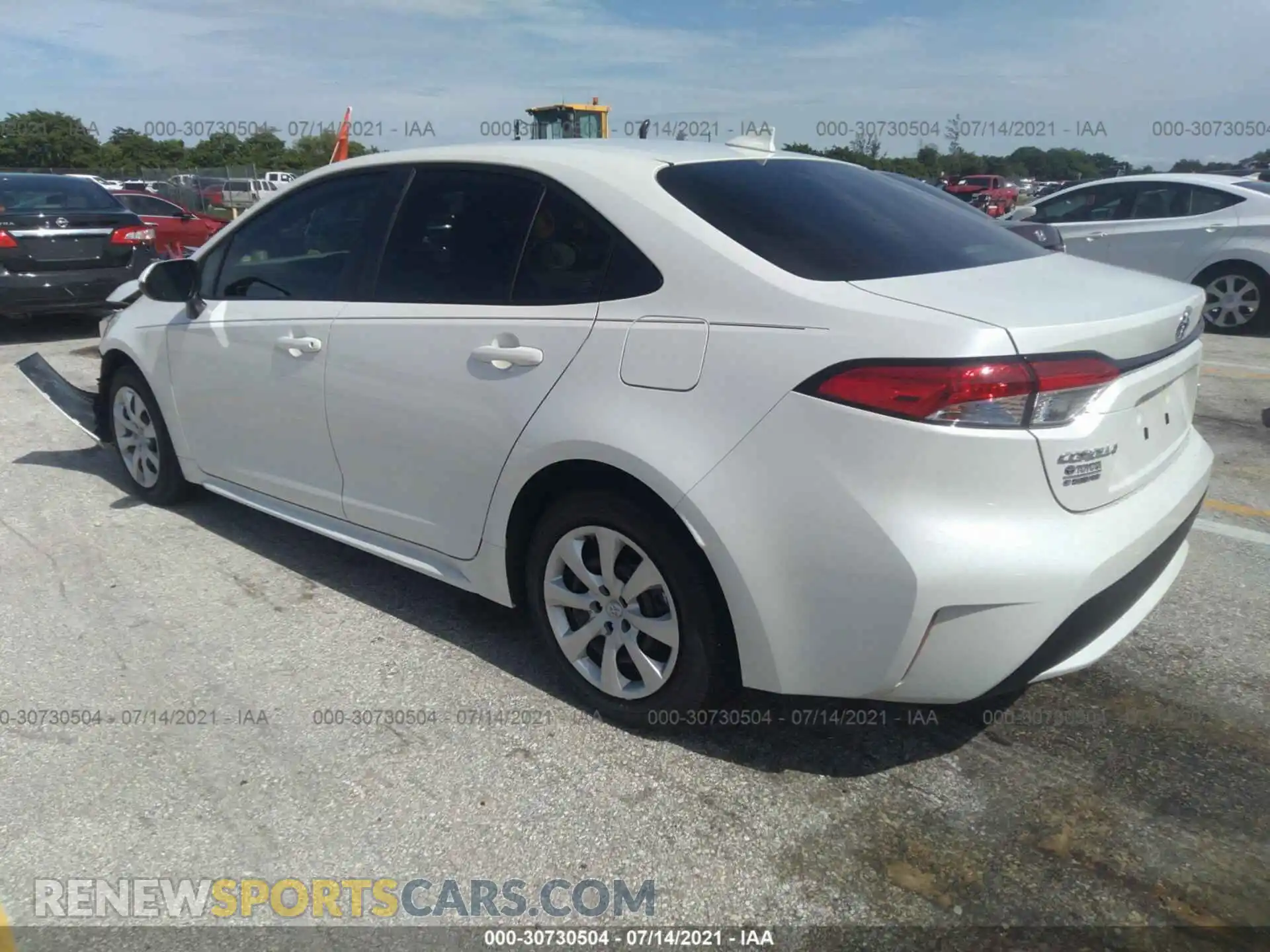 3 Photograph of a damaged car JTDEPMAE4MJ152544 TOYOTA COROLLA 2021