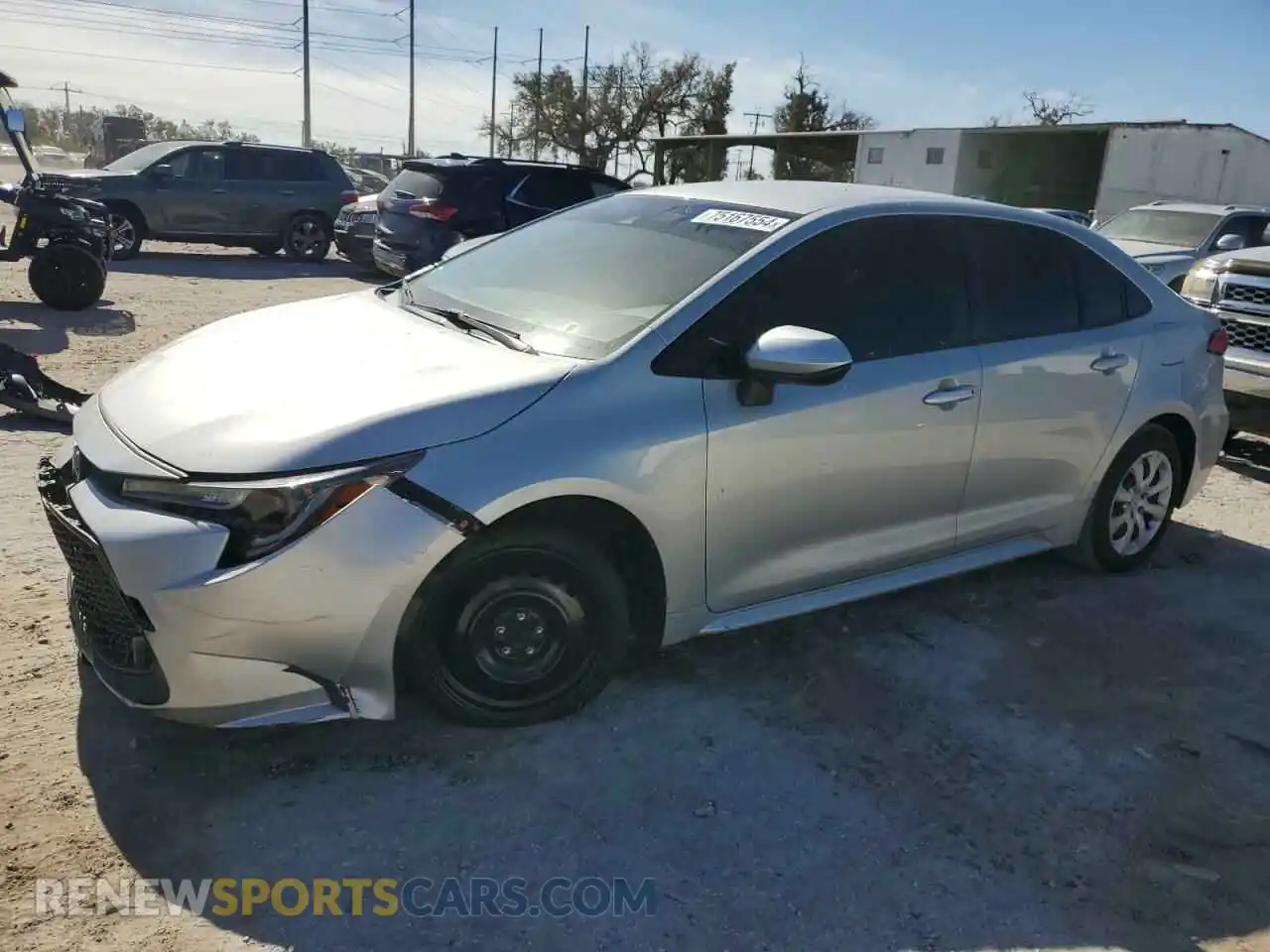 1 Photograph of a damaged car JTDEPMAE4MJ156674 TOYOTA COROLLA 2021