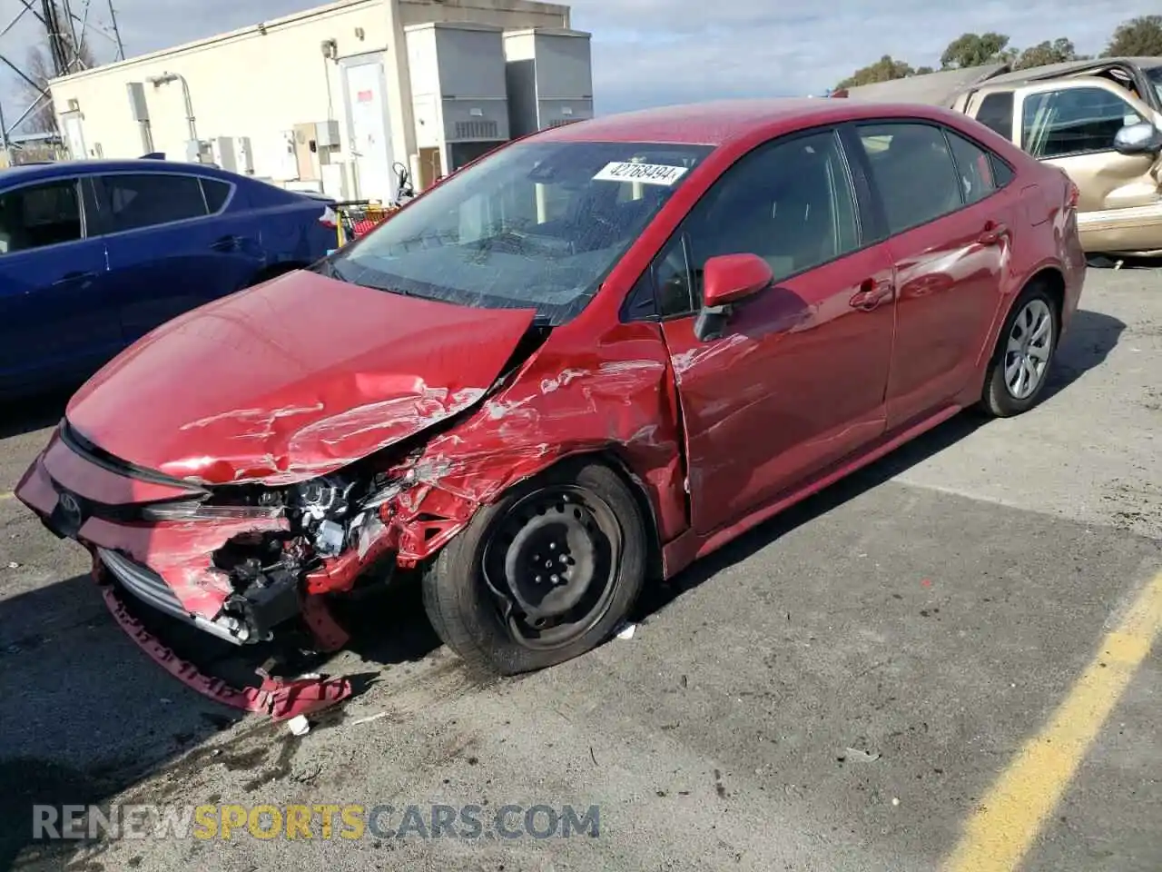 1 Photograph of a damaged car JTDEPMAE4MJ165262 TOYOTA COROLLA 2021