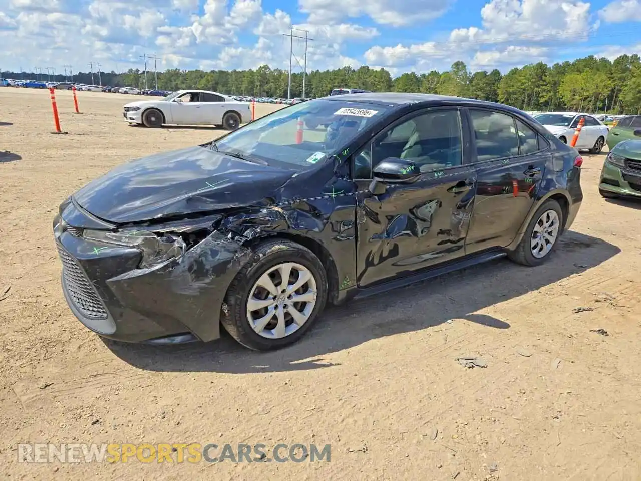 1 Photograph of a damaged car JTDEPMAE4MJ172471 TOYOTA COROLLA 2021