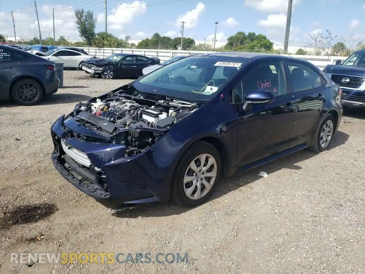 2 Photograph of a damaged car JTDEPMAE4MJ181672 TOYOTA COROLLA 2021
