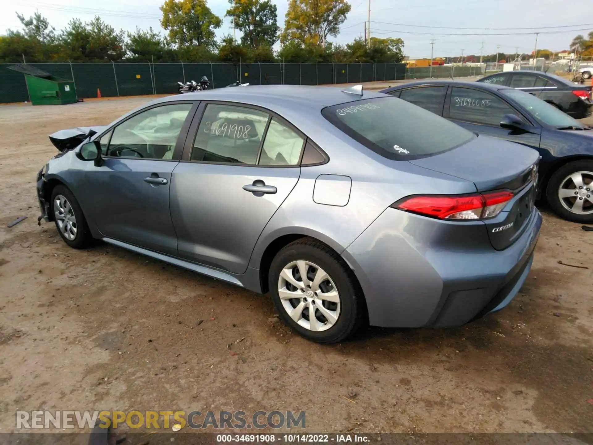 3 fotografías del automóvil dañado JTDEPMAE4MJ183180 TOYOTA COROLLA 2021