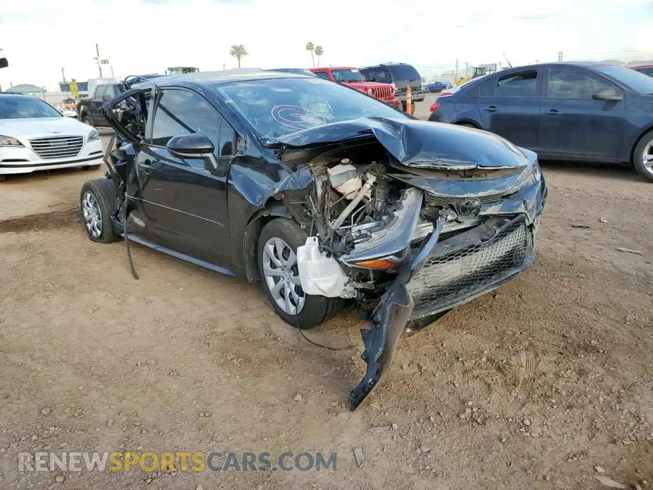 1 Photograph of a damaged car JTDEPMAE5MJ124381 TOYOTA COROLLA 2021