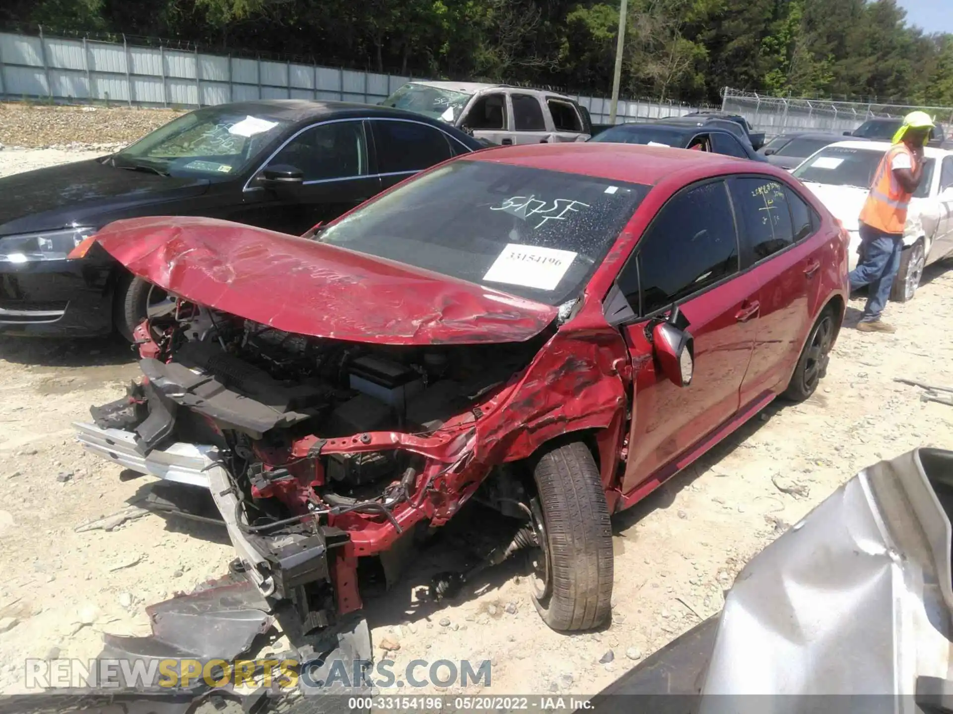2 Photograph of a damaged car JTDEPMAE5MJ136210 TOYOTA COROLLA 2021