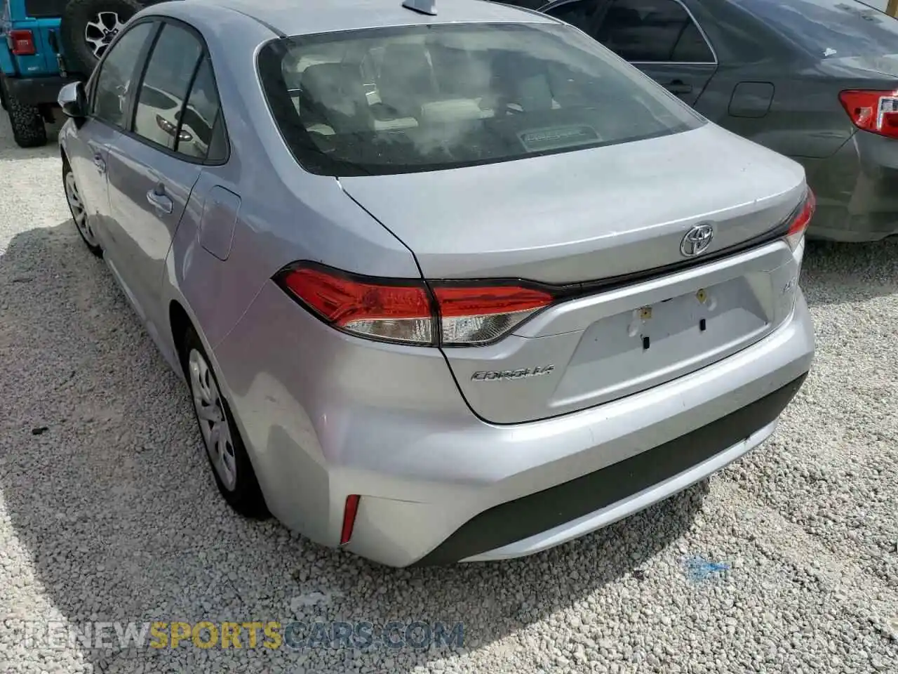 3 Photograph of a damaged car JTDEPMAE5MJ138622 TOYOTA COROLLA 2021